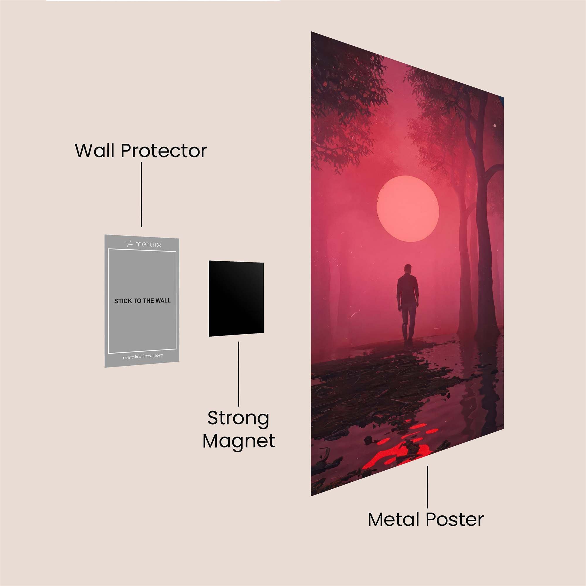 Moonlit Solitude Safe Wall Magnetic / M