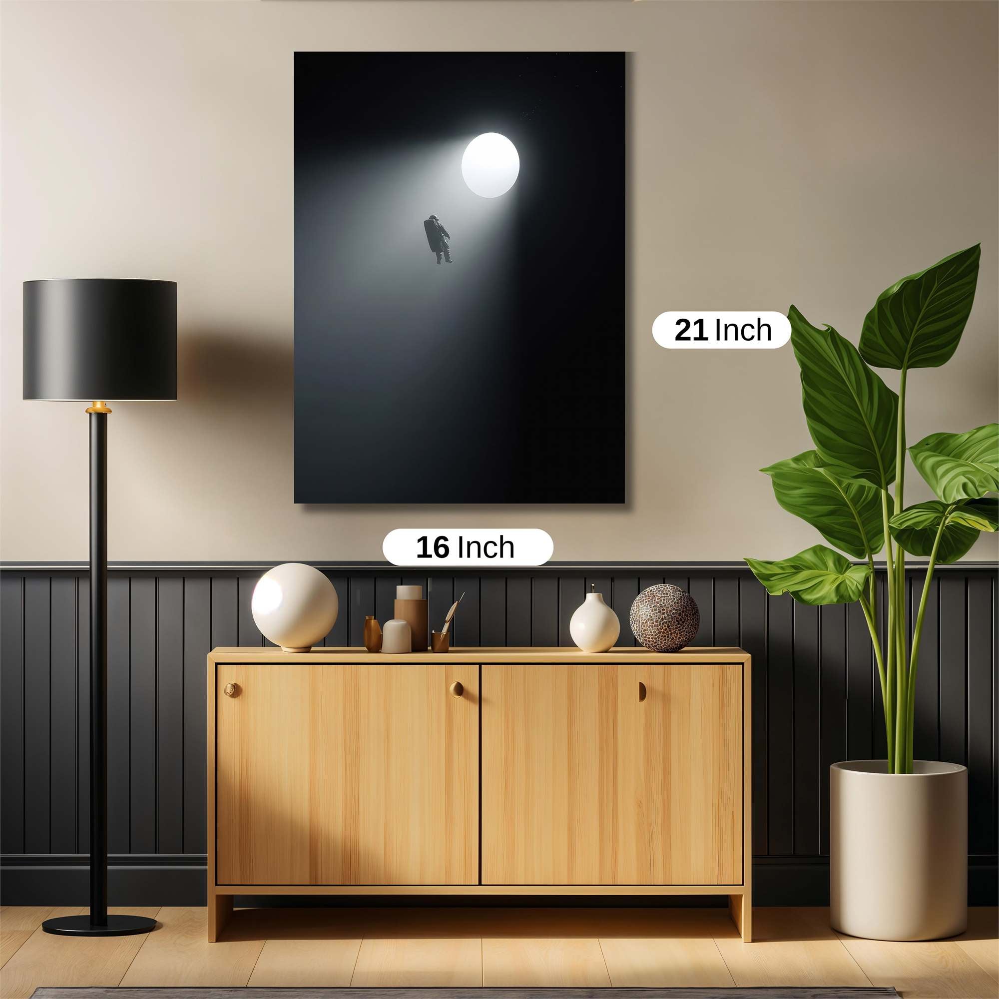 Astronaut Drifting Safe Wall Magnetic / M