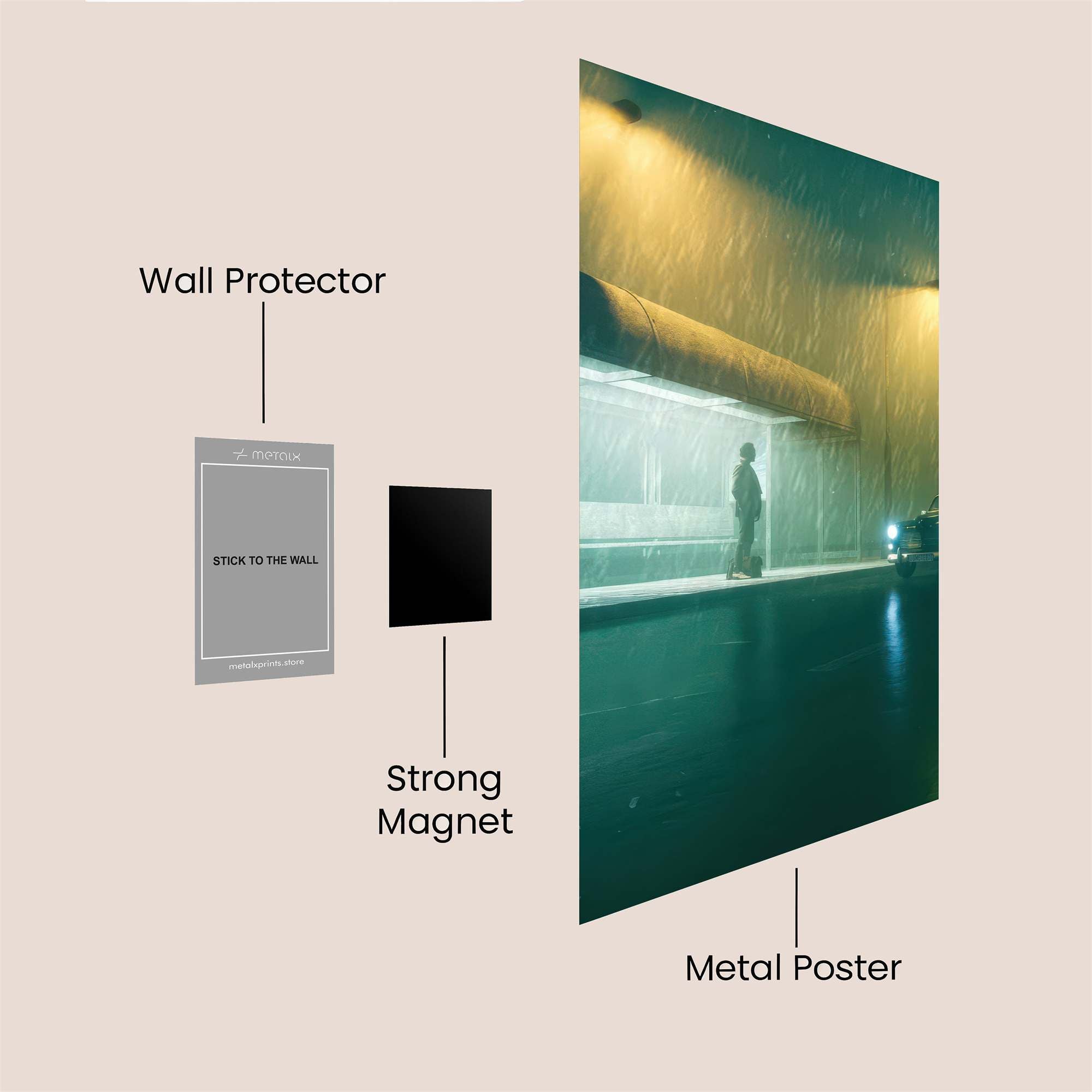 Rainy Solitude Safe Wall Magnetic / M