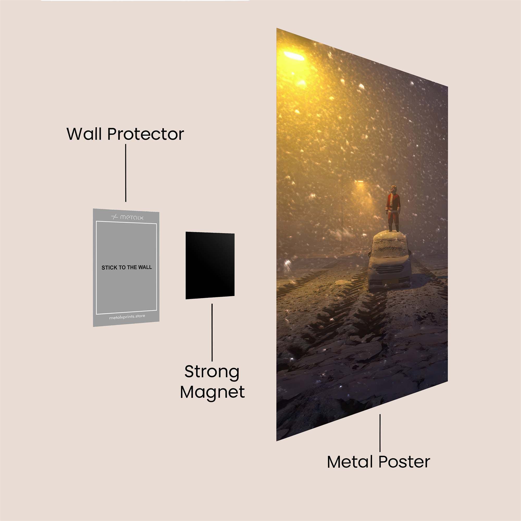 Snowbound Solitude Safe Wall Magnetic / M