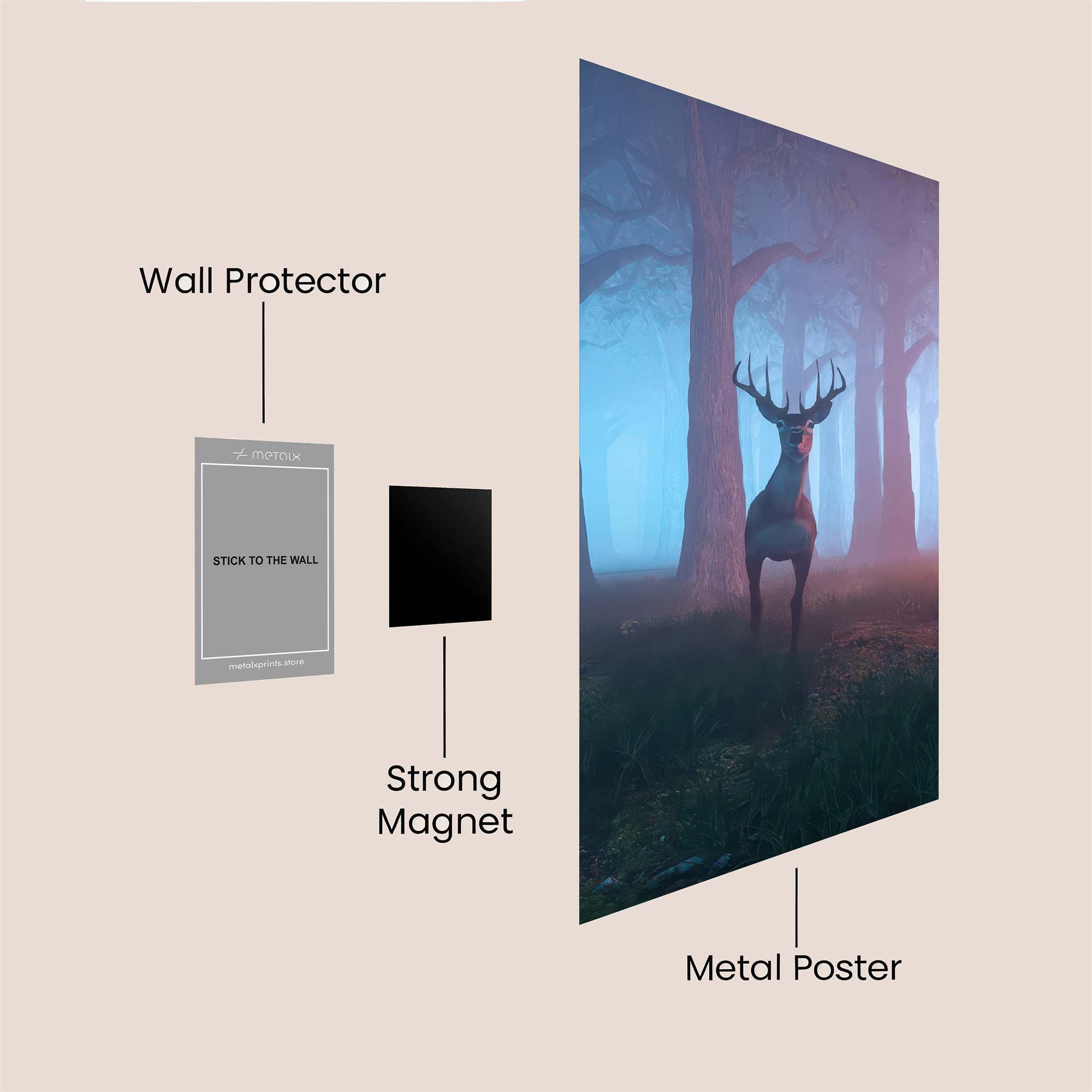 Deer Dream Safe Wall Magnetic / M
