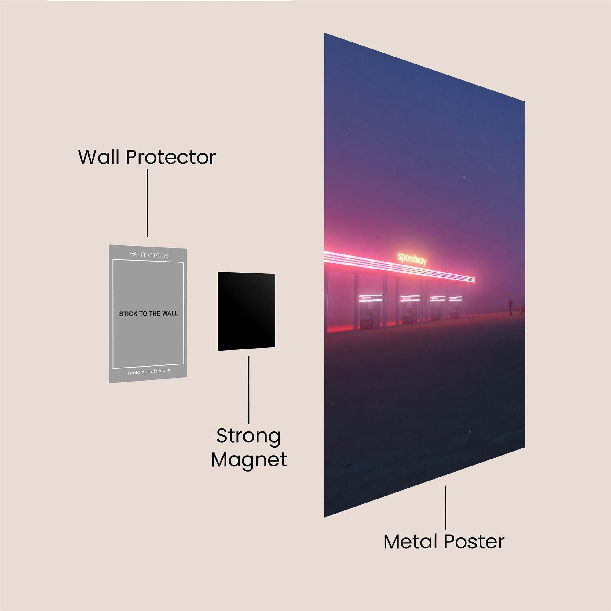 Neon Desolation Safe Wall Magnetic / M