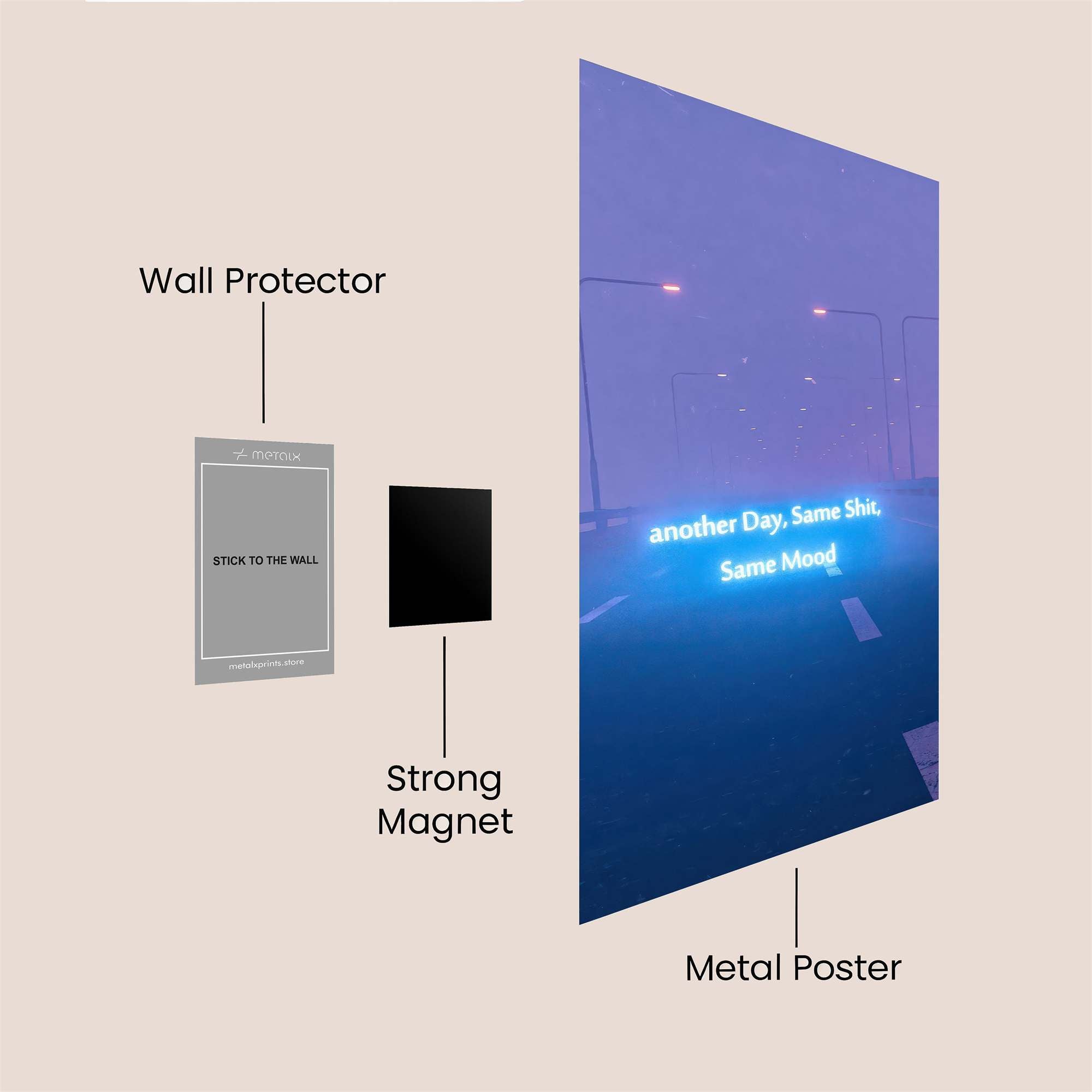 Highway Blues Safe Wall Magnetic / M