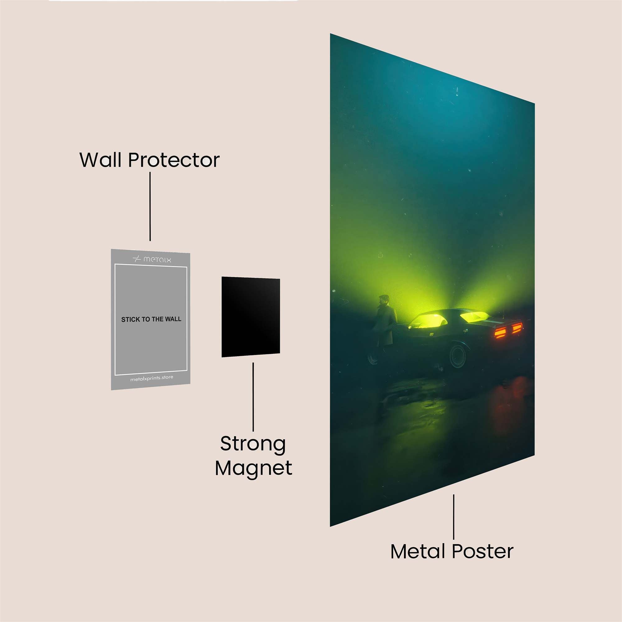 Camaro Glow Safe Wall Magnetic / M