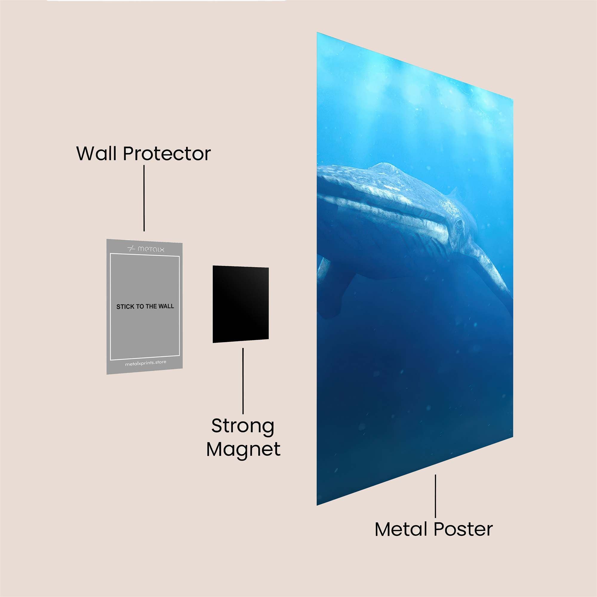 Blue Tranquil Safe Wall Magnetic / M