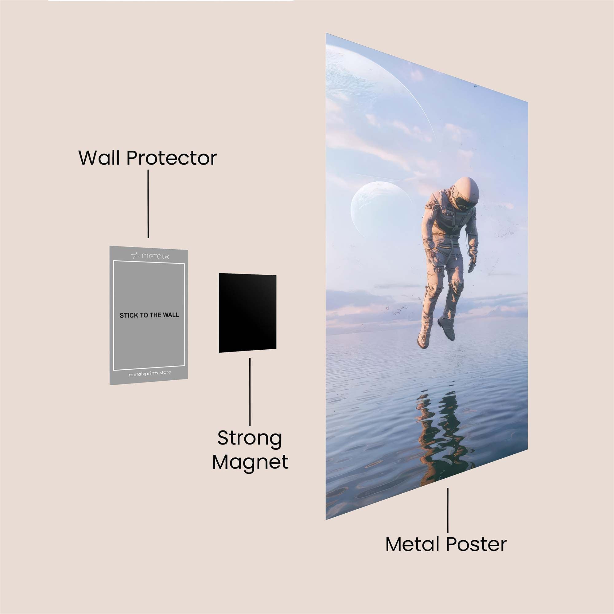 Astronaut Dream Safe Wall Magnetic / M