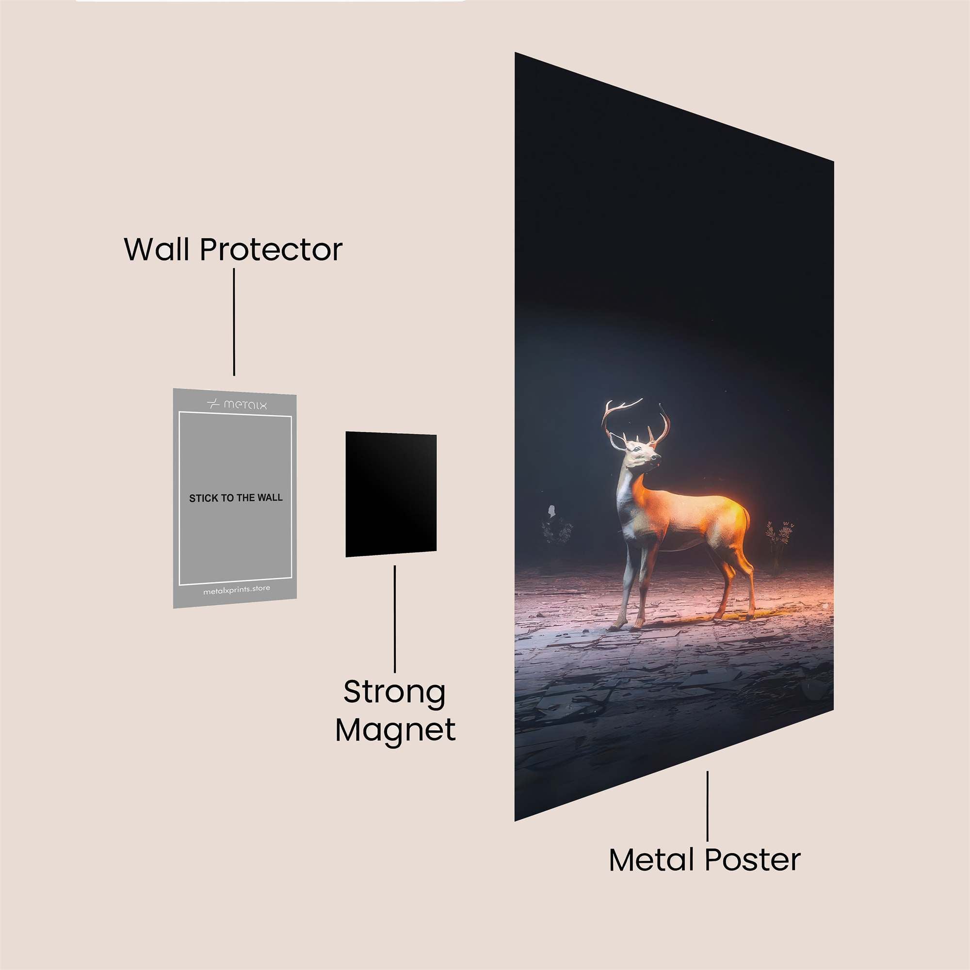 Deer Radiant Safe Wall Magnetic / M