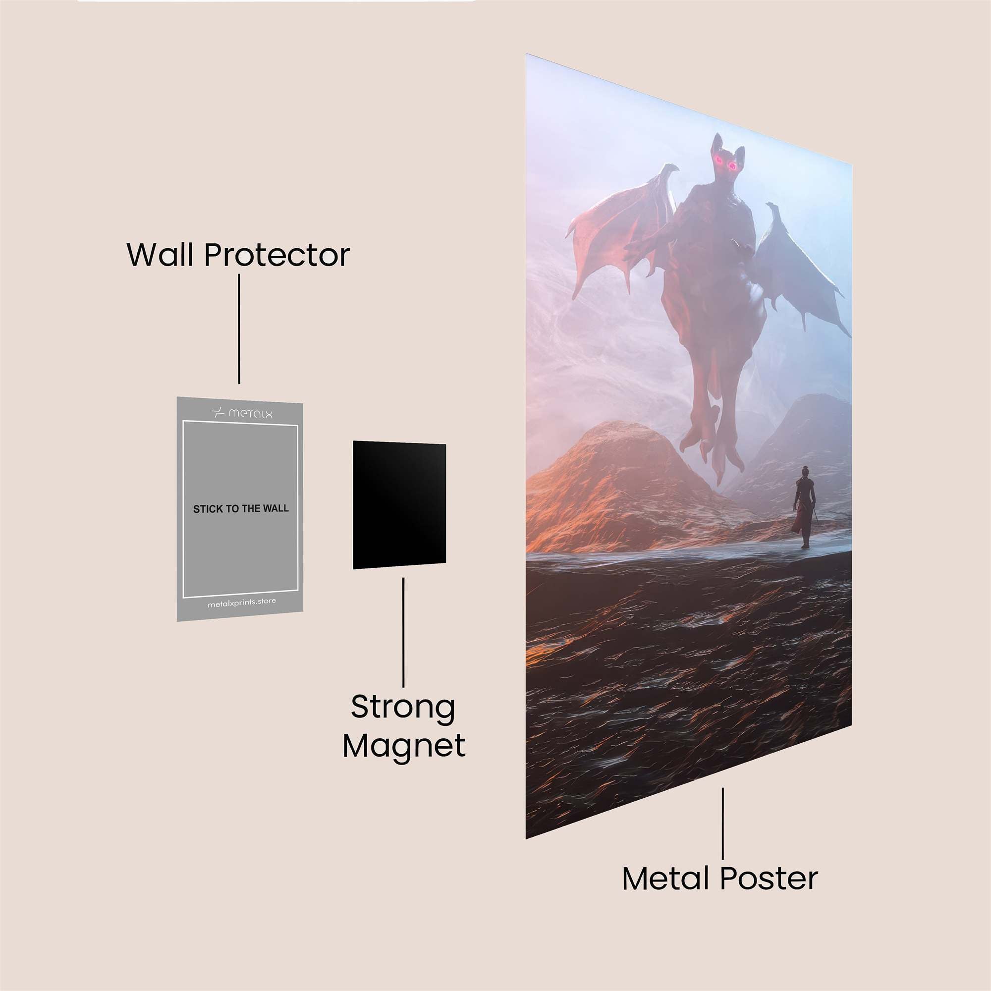 Dragon Ominous Safe Wall Magnetic / M