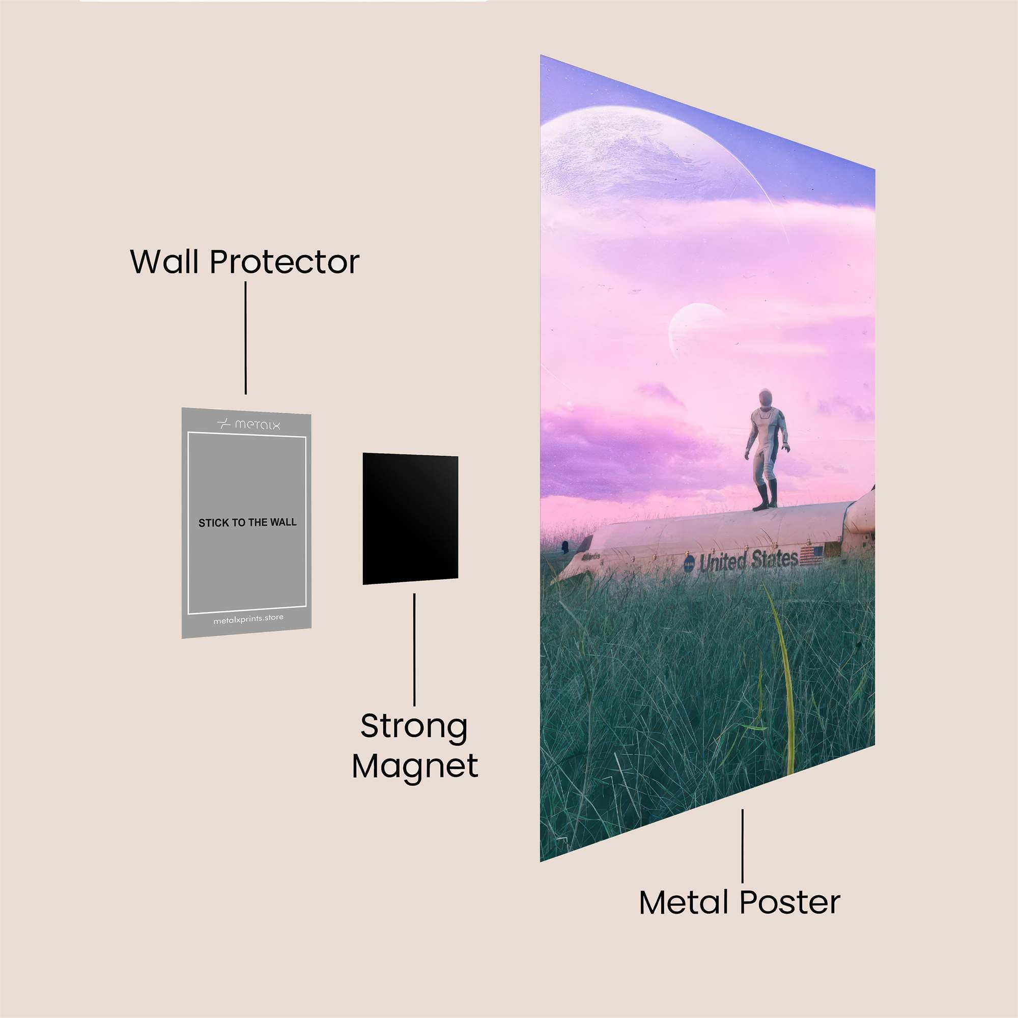 Astronaut Serene Safe Wall Magnetic / M