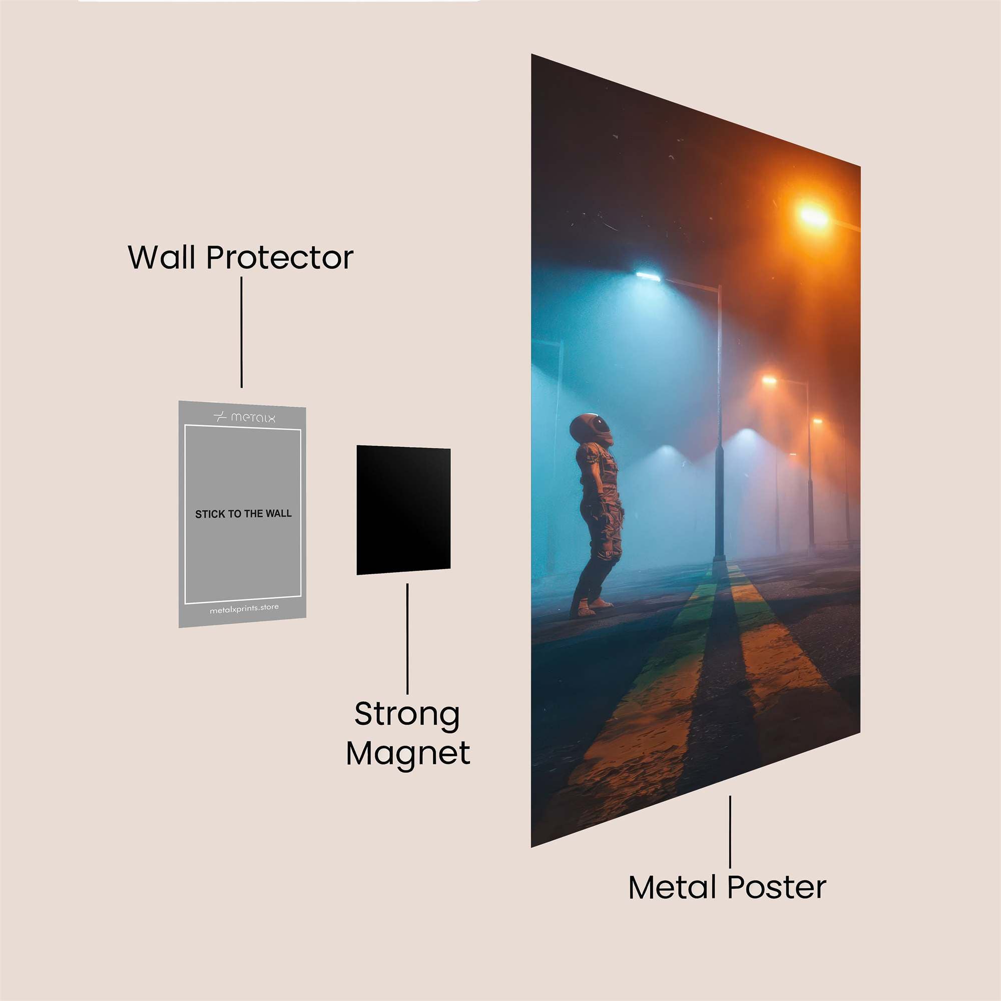 Astronaut Dreamy Safe Wall Magnetic / M