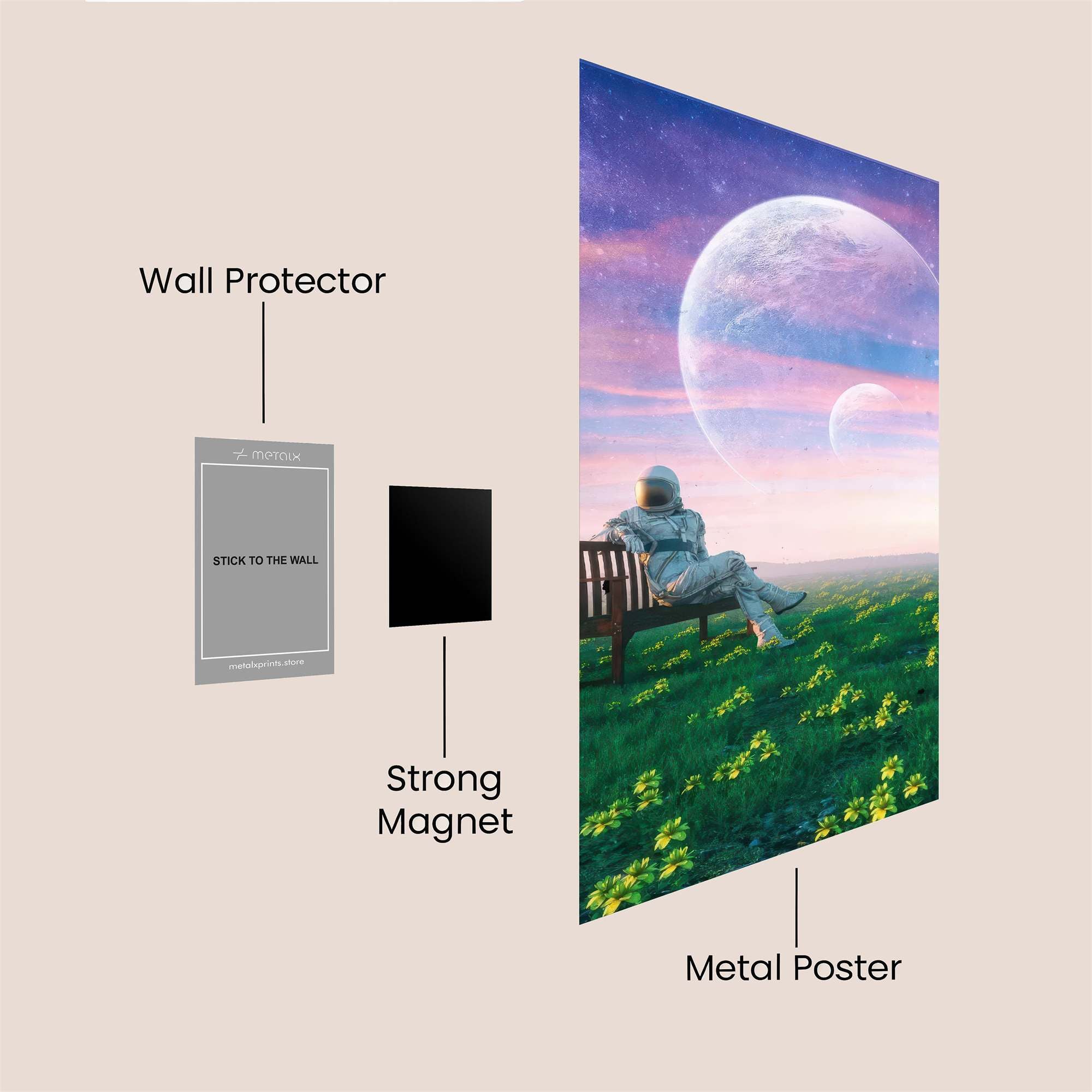 Astronaut Serenity Safe Wall Magnetic / M