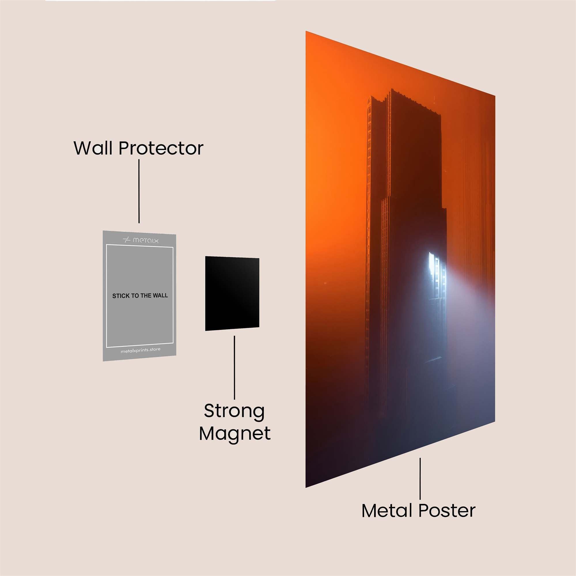 Skyscraper Beacon Safe Wall Magnetic / M