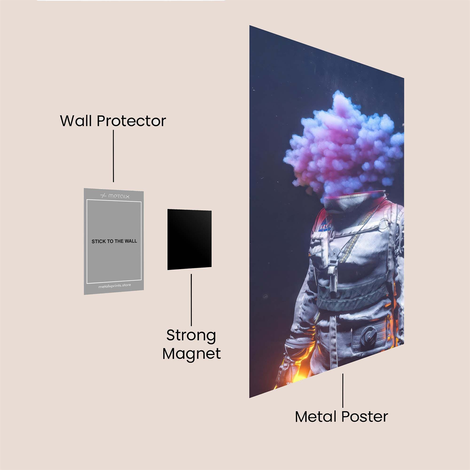 Astronaut Dream Safe Wall Magnetic / M