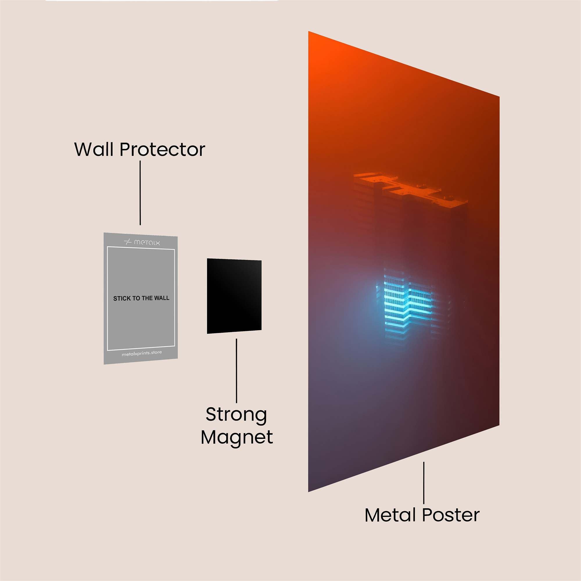 Mystery Glow Safe Wall Magnetic / M