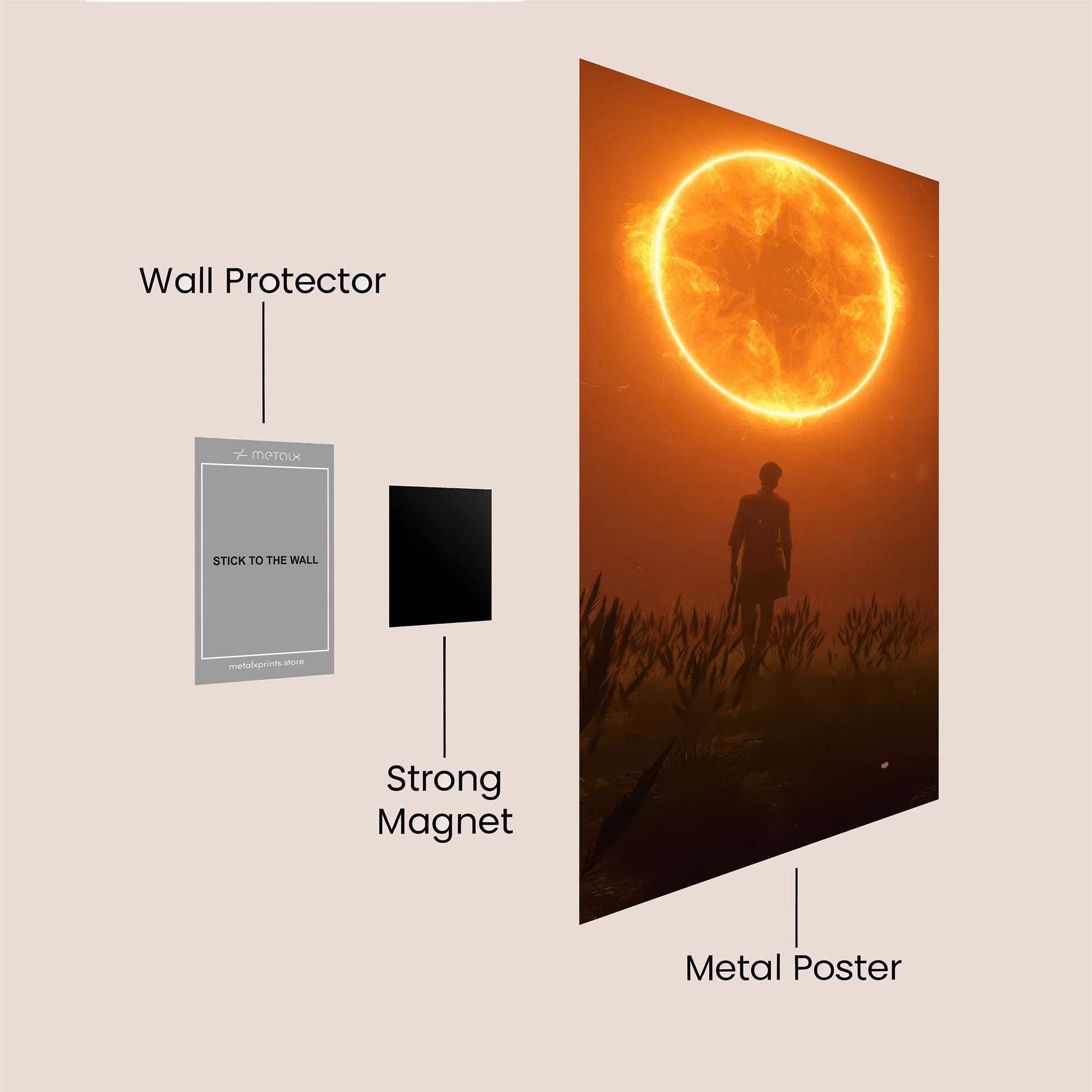Sunlit Solitude Safe Wall Magnetic / M