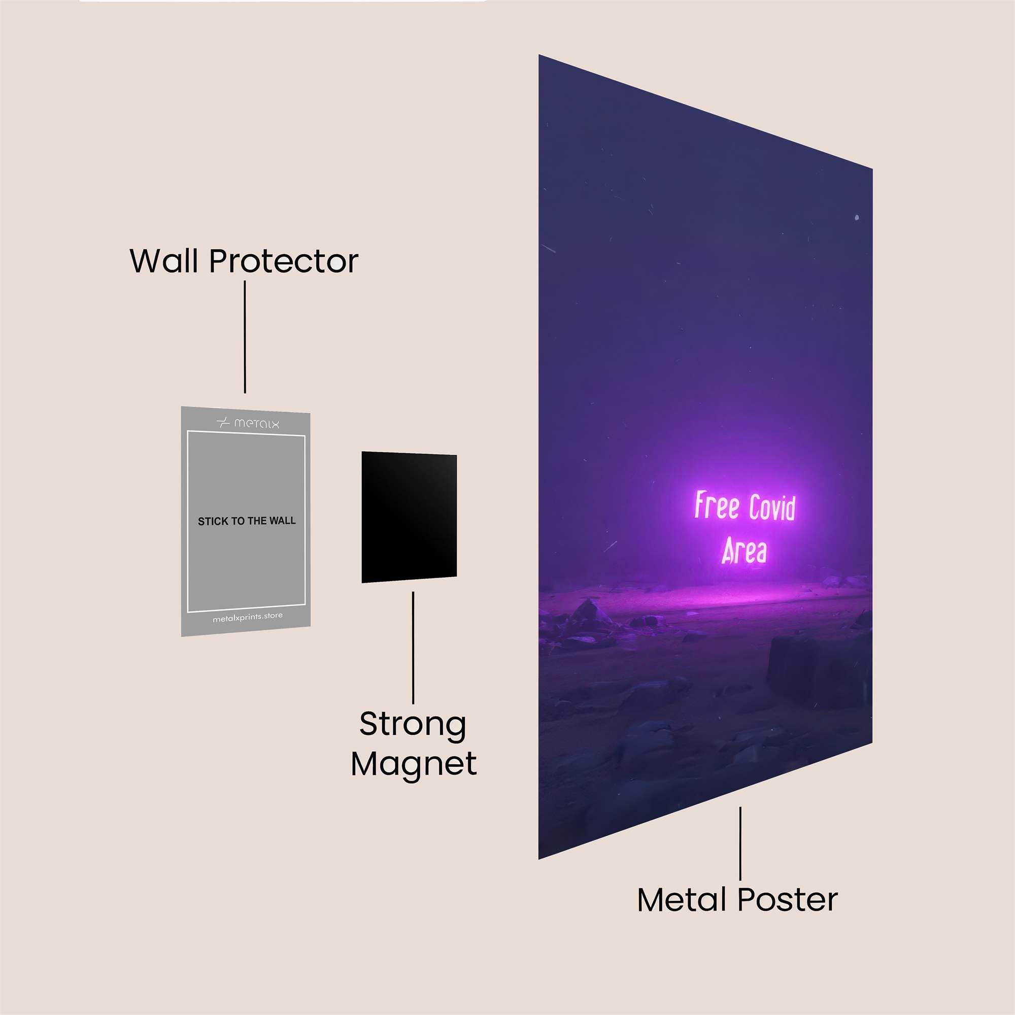 Neon Irony Safe Wall Magnetic / M
