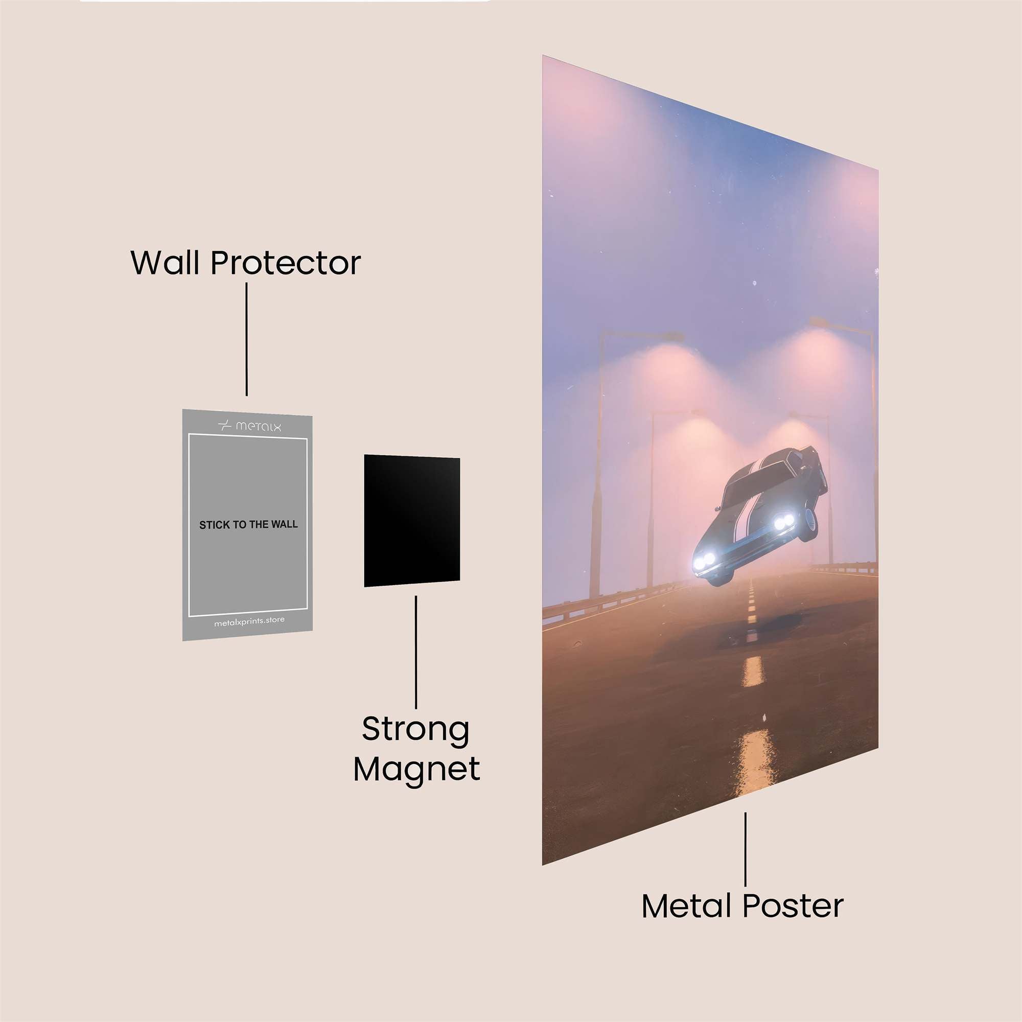 Car Leap Safe Wall Magnetic / M