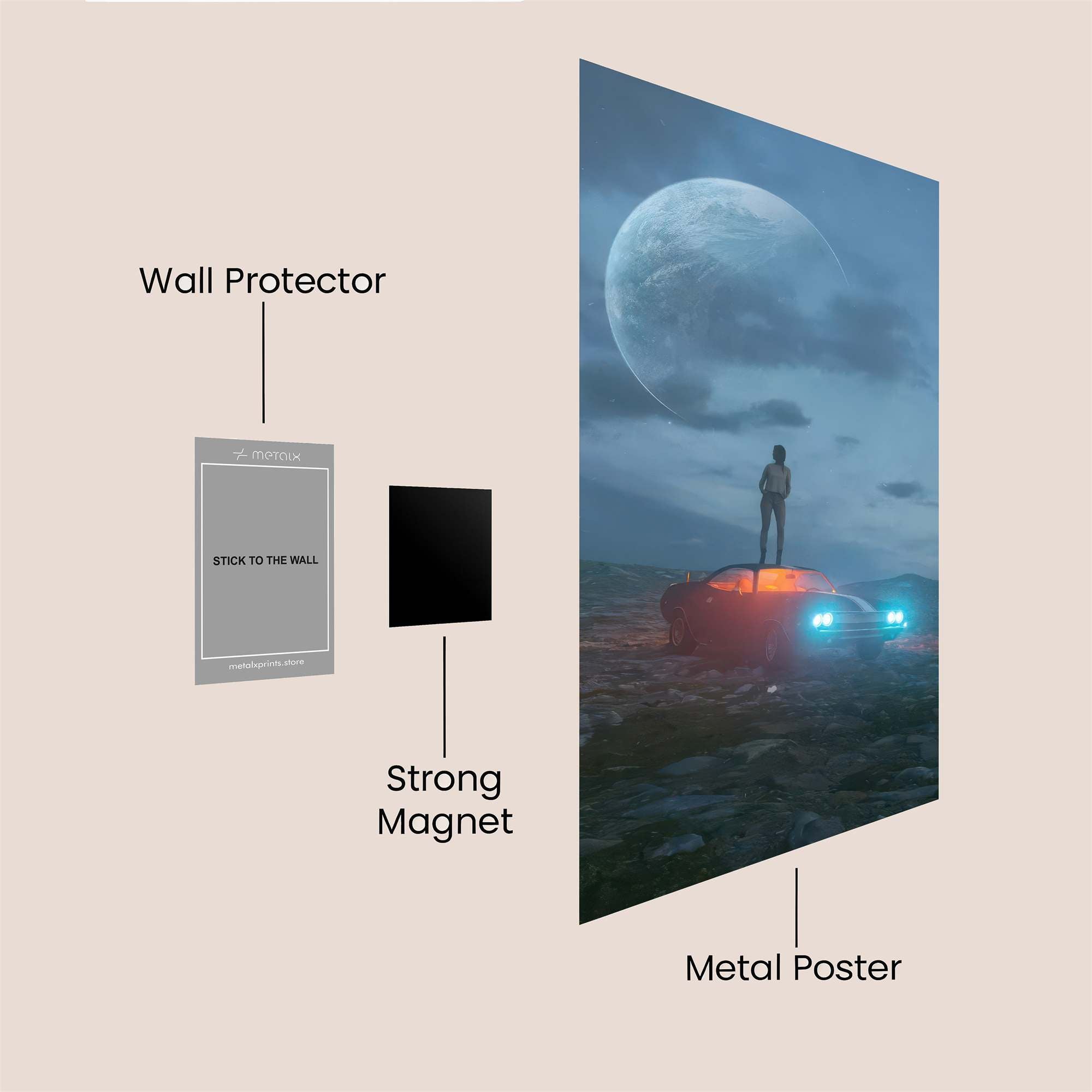 Lunar Tranquility Safe Wall Magnetic / M