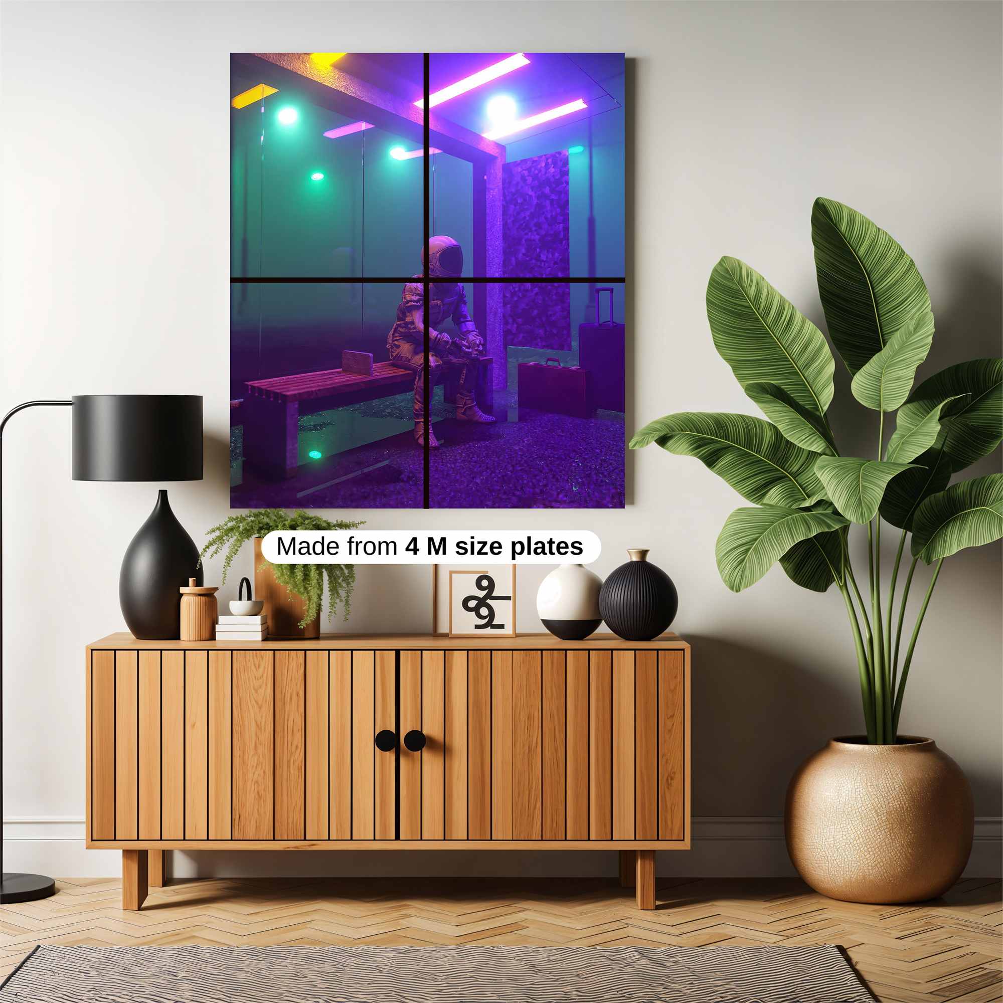 Astronaut Waiting Safe Wall Magnetic / M