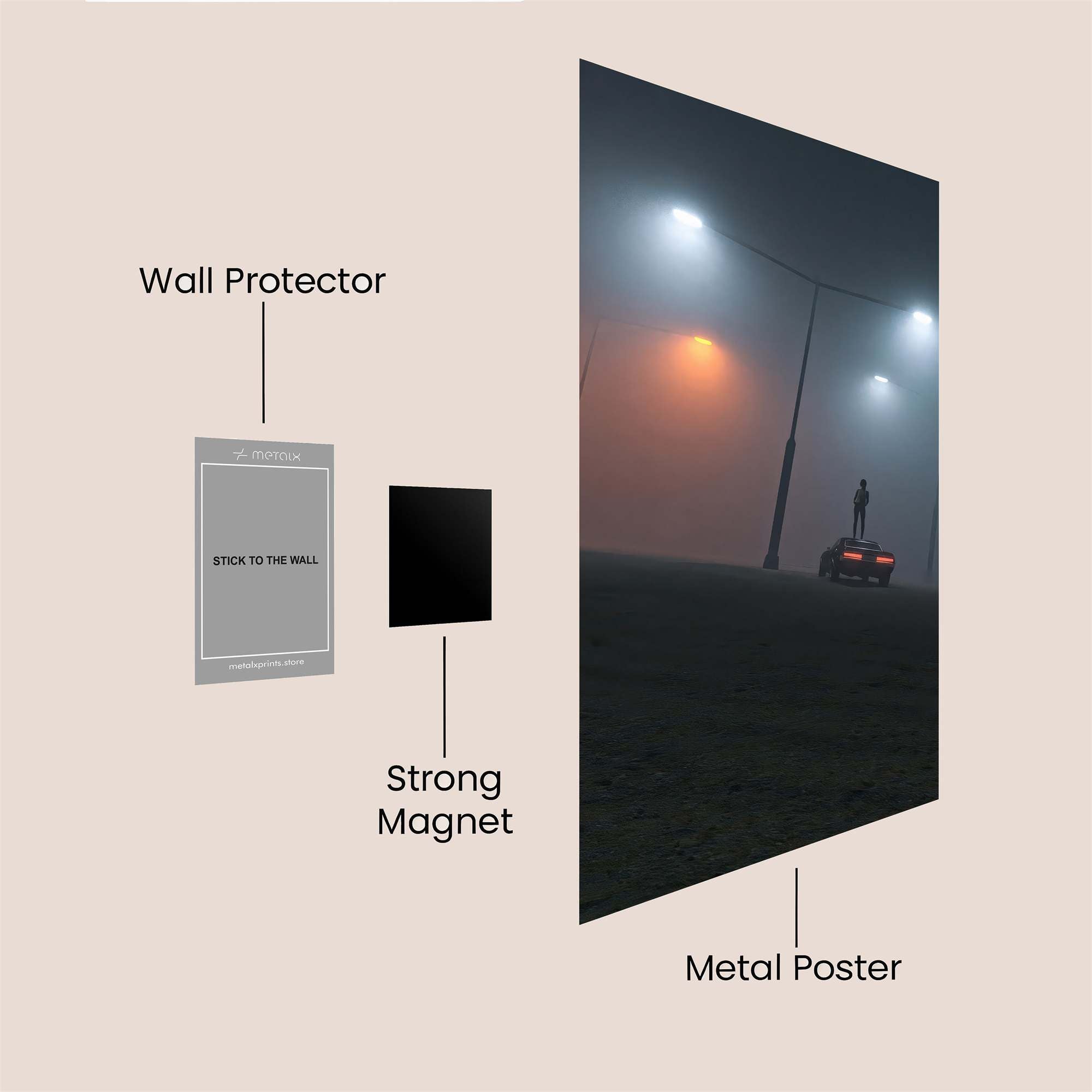 Night Wanderer Safe Wall Magnetic / M