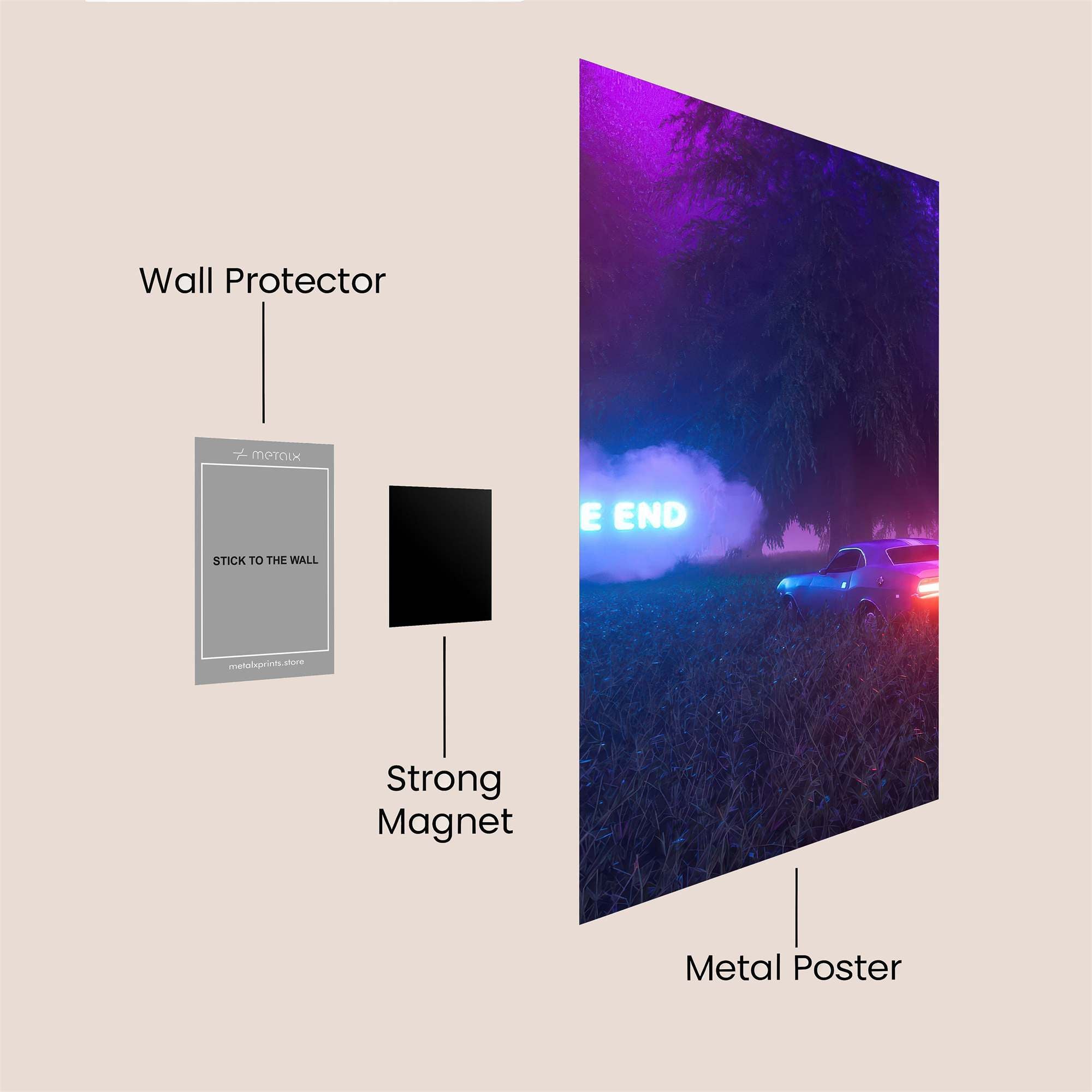 Neon Farewell Safe Wall Magnetic / M