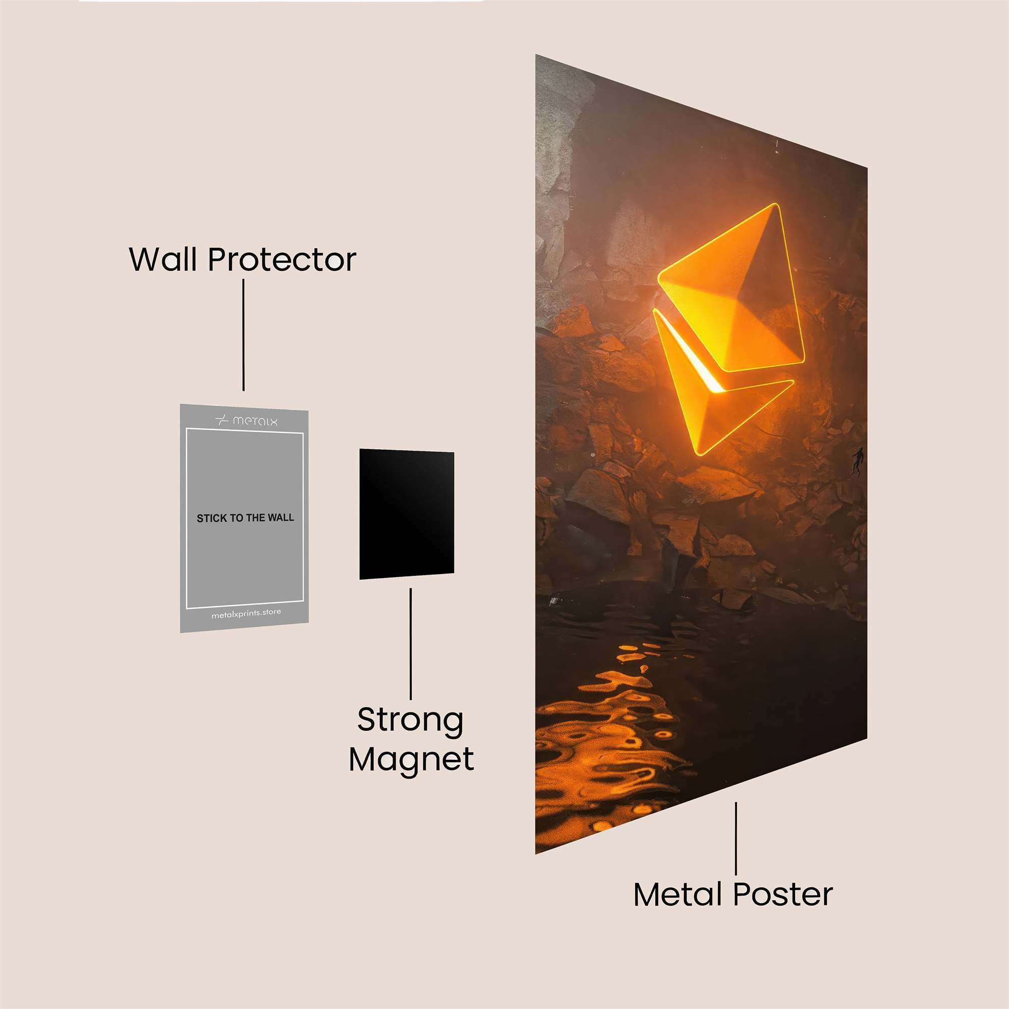 Ethereum Glow Safe Wall Magnetic / M