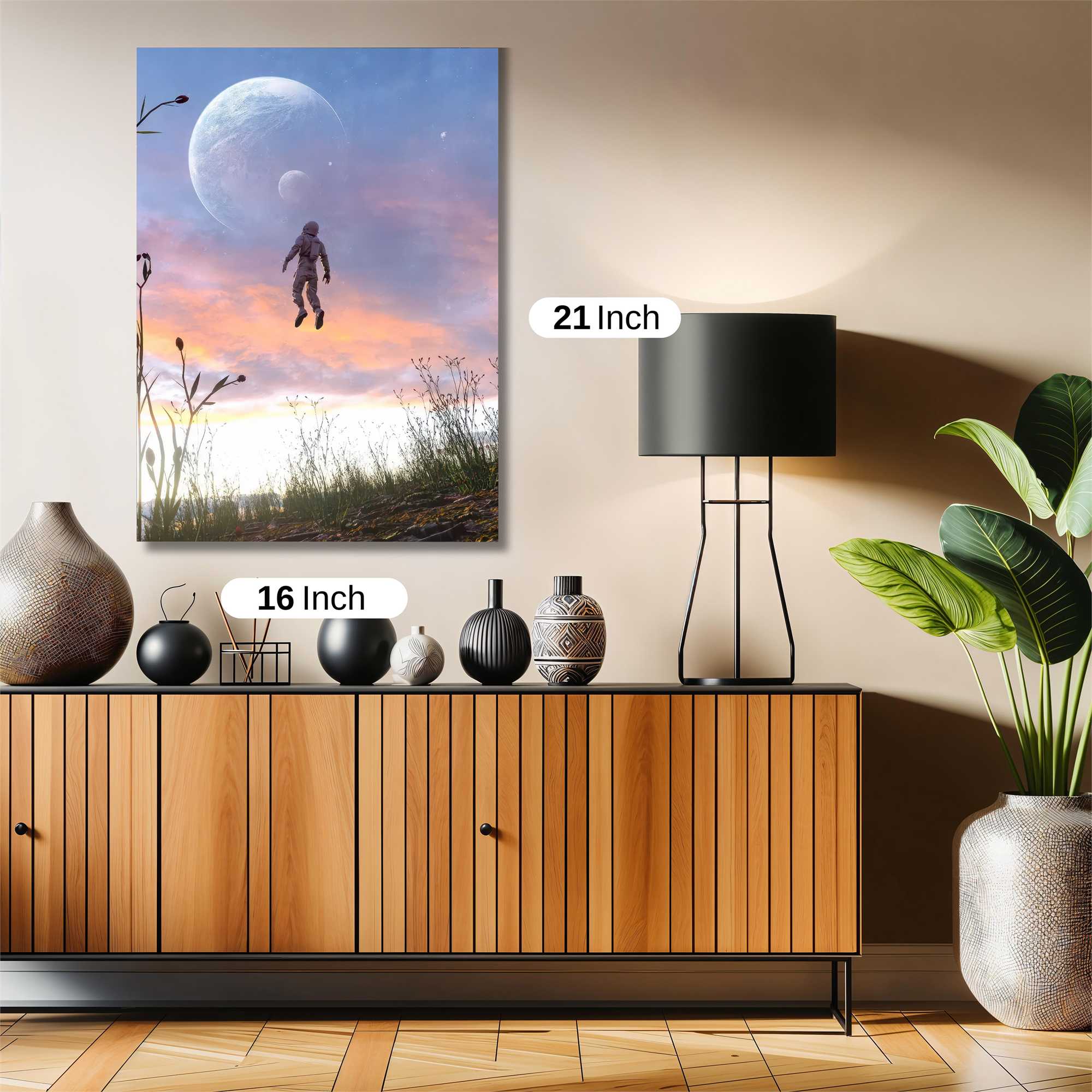 Astronaut Drifting Safe Wall Magnetic / M