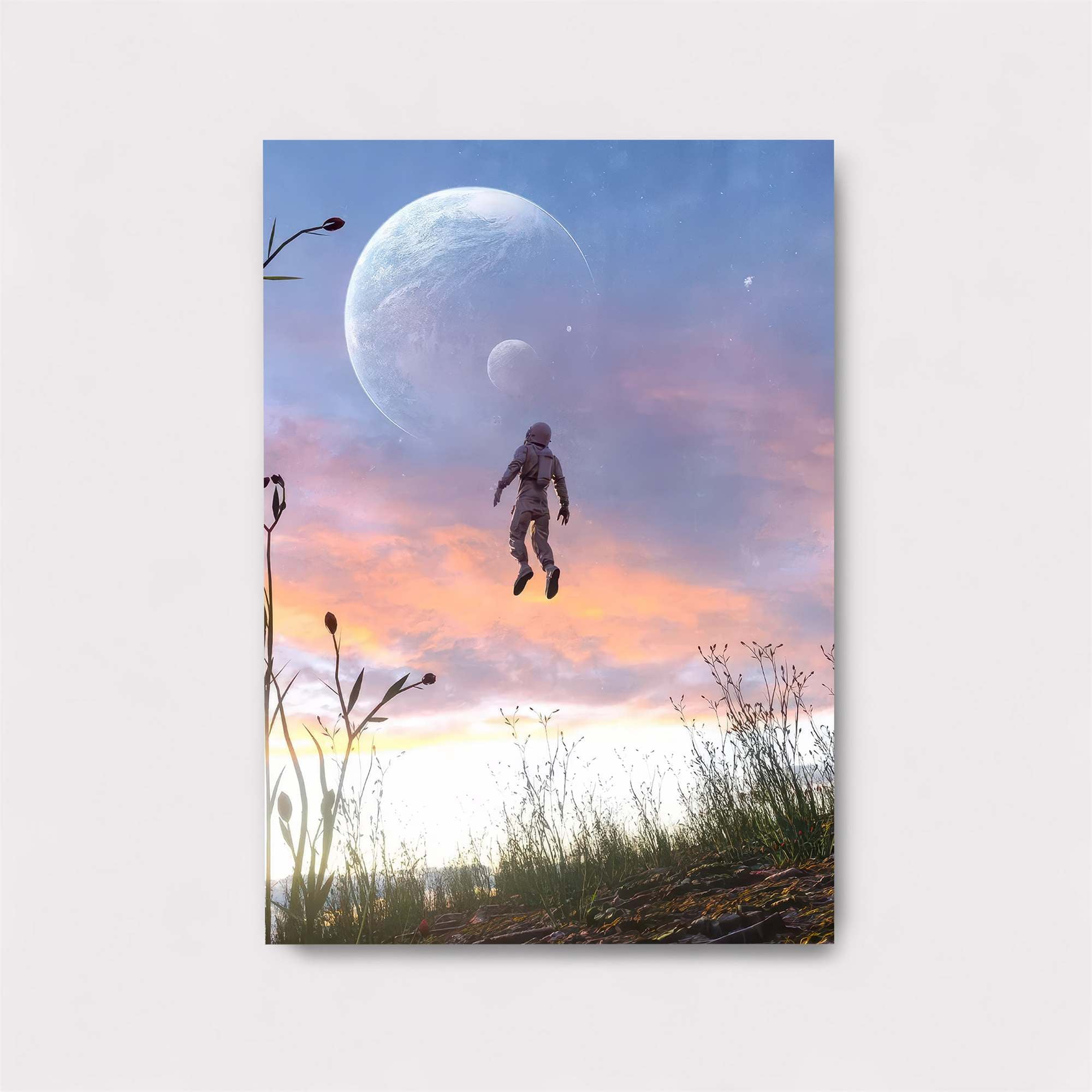 Astronaut Drifting Safe Wall Magnetic / M