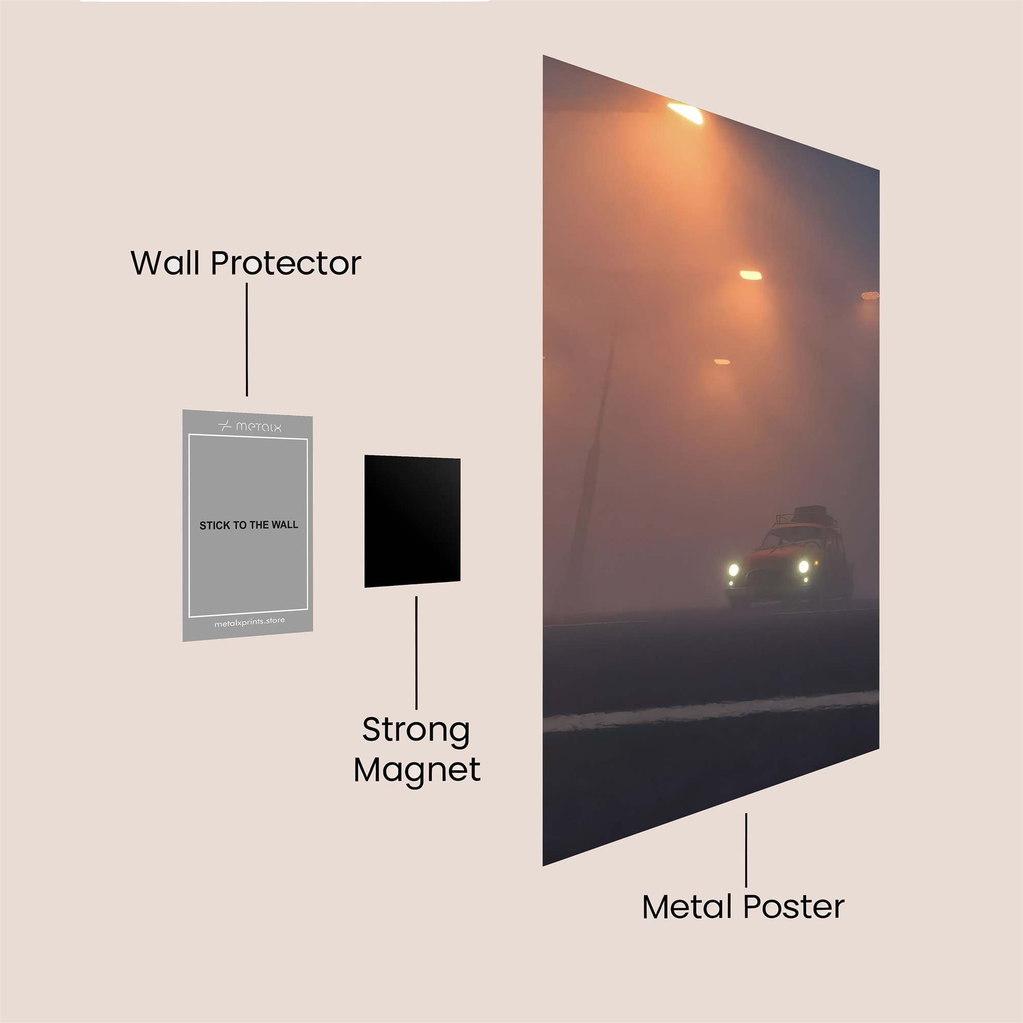 Foggy Journey Safe Wall Magnetic / M
