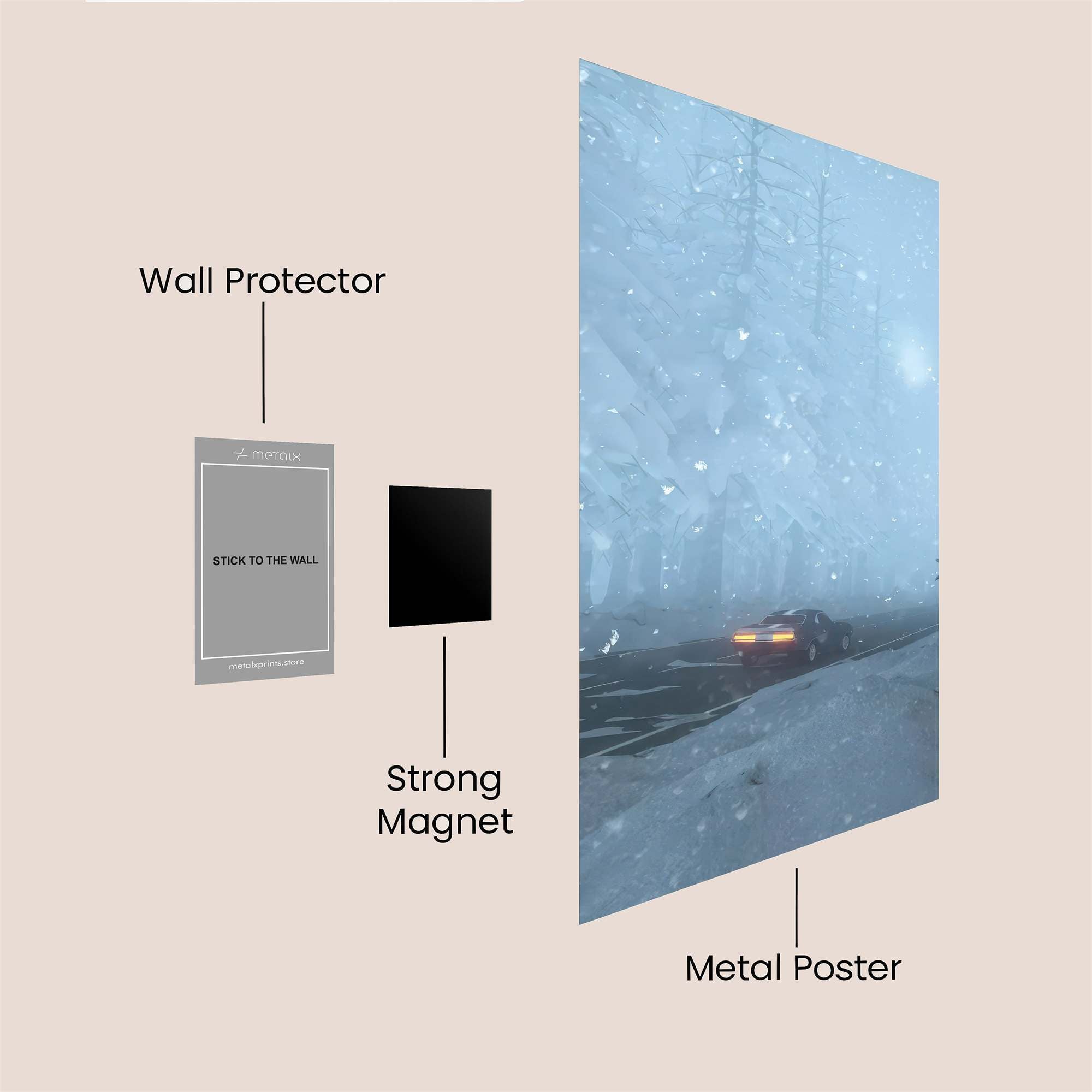 Snowman Serenity Safe Wall Magnetic / M