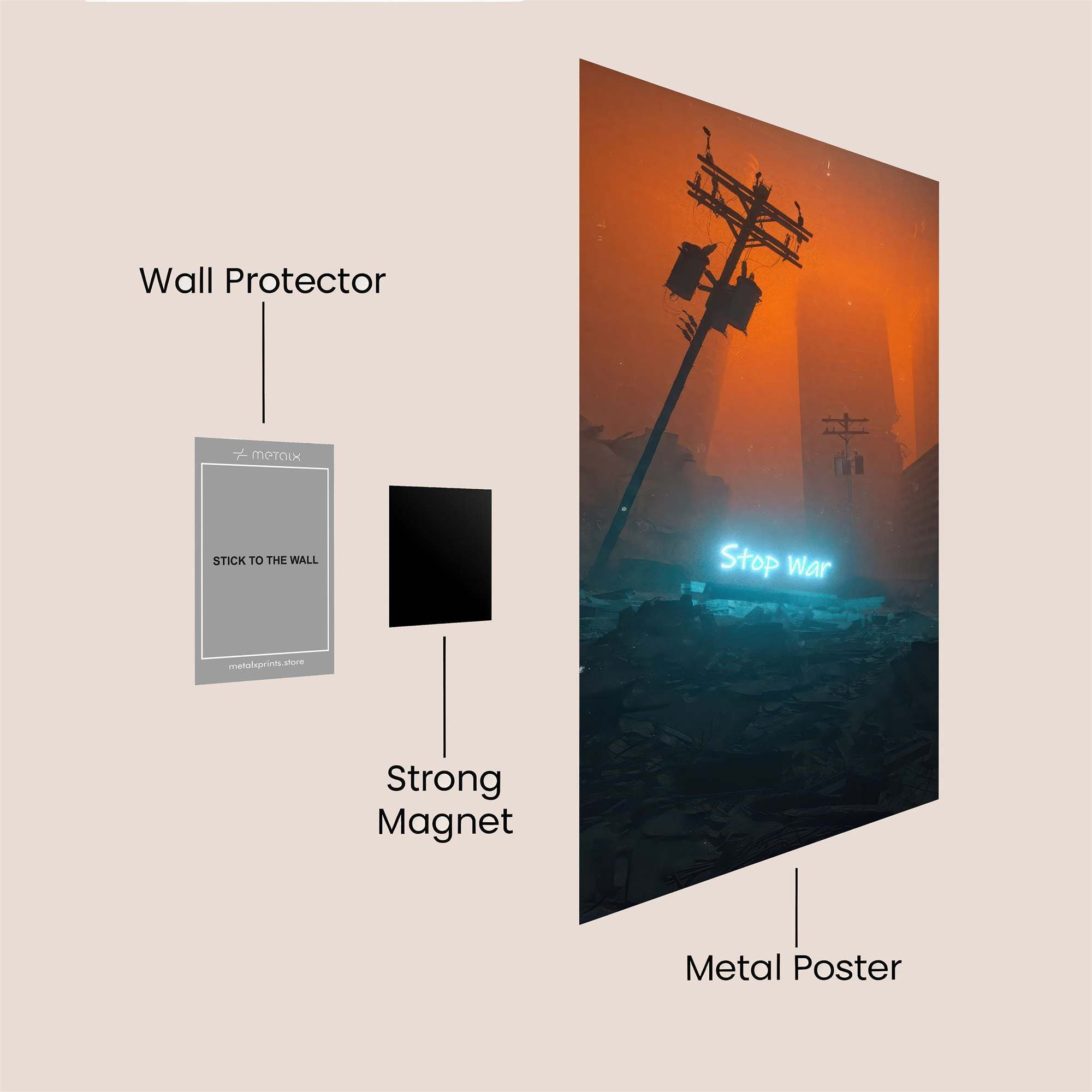 StopWar Hopeful Safe Wall Magnetic / M