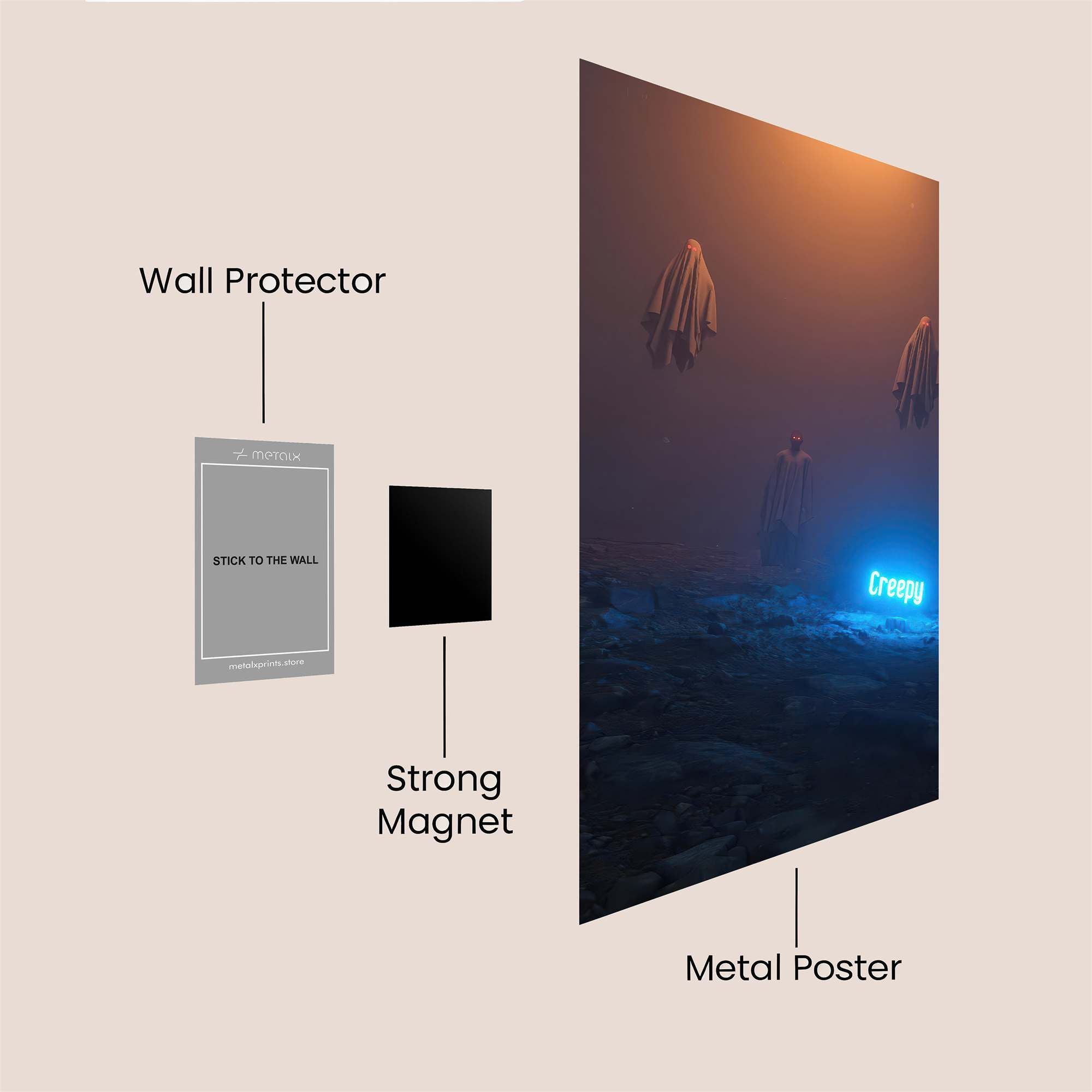 GhostlyWhisper Safe Wall Magnetic / M