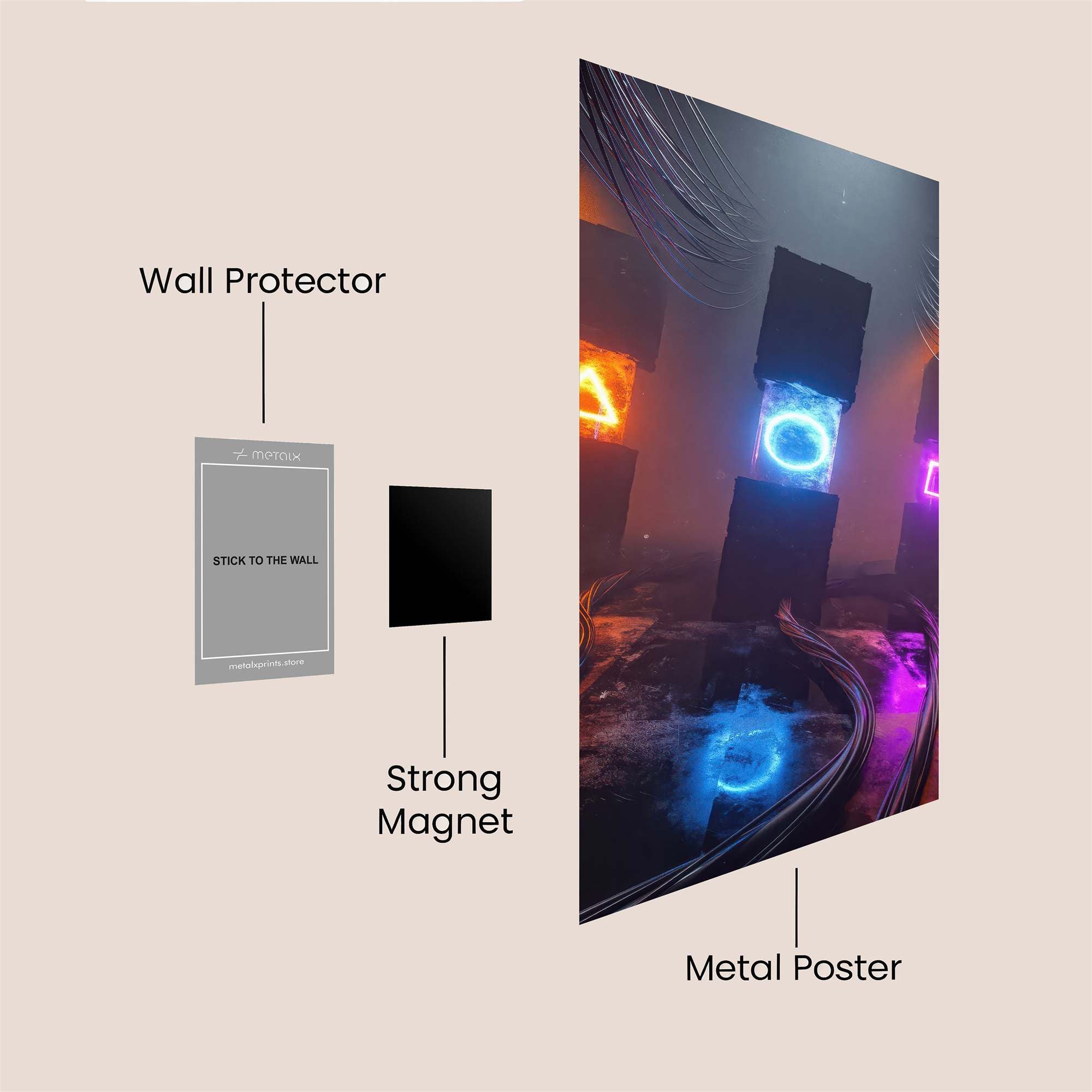 Symbols Enigmatic Safe Wall Magnetic / M