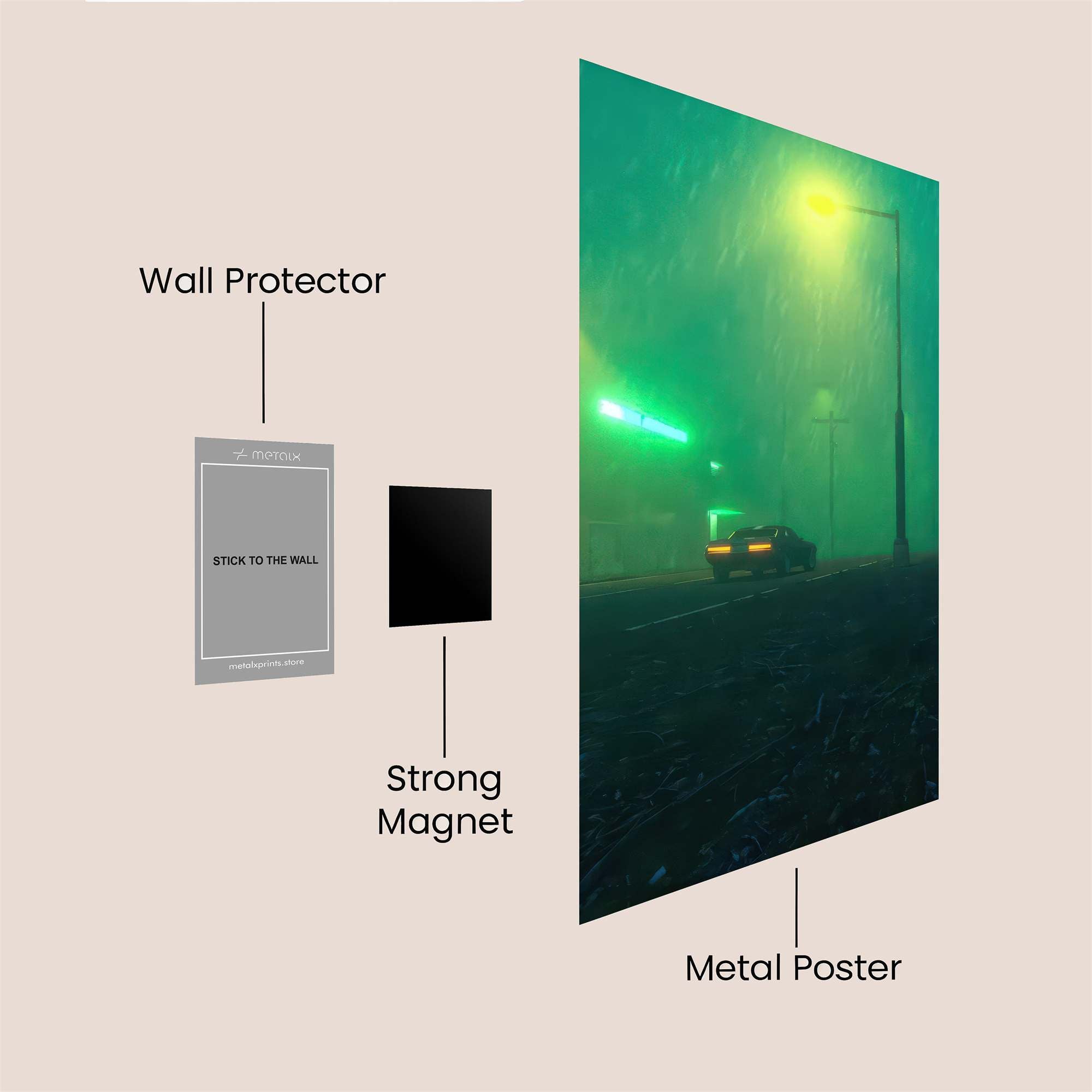 Neon Gloom Safe Wall Magnetic / M