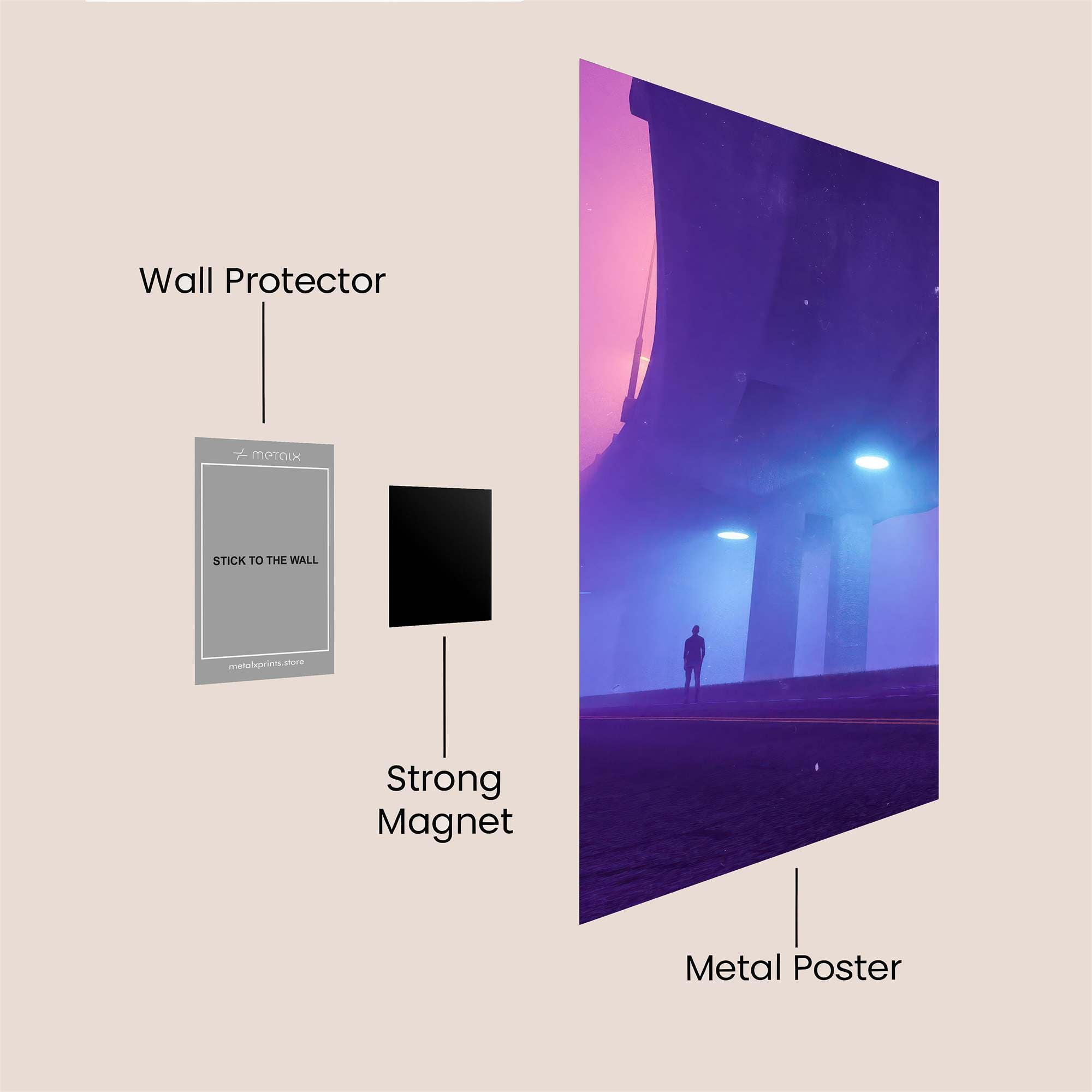 Fogbound Solitude Safe Wall Magnetic / M