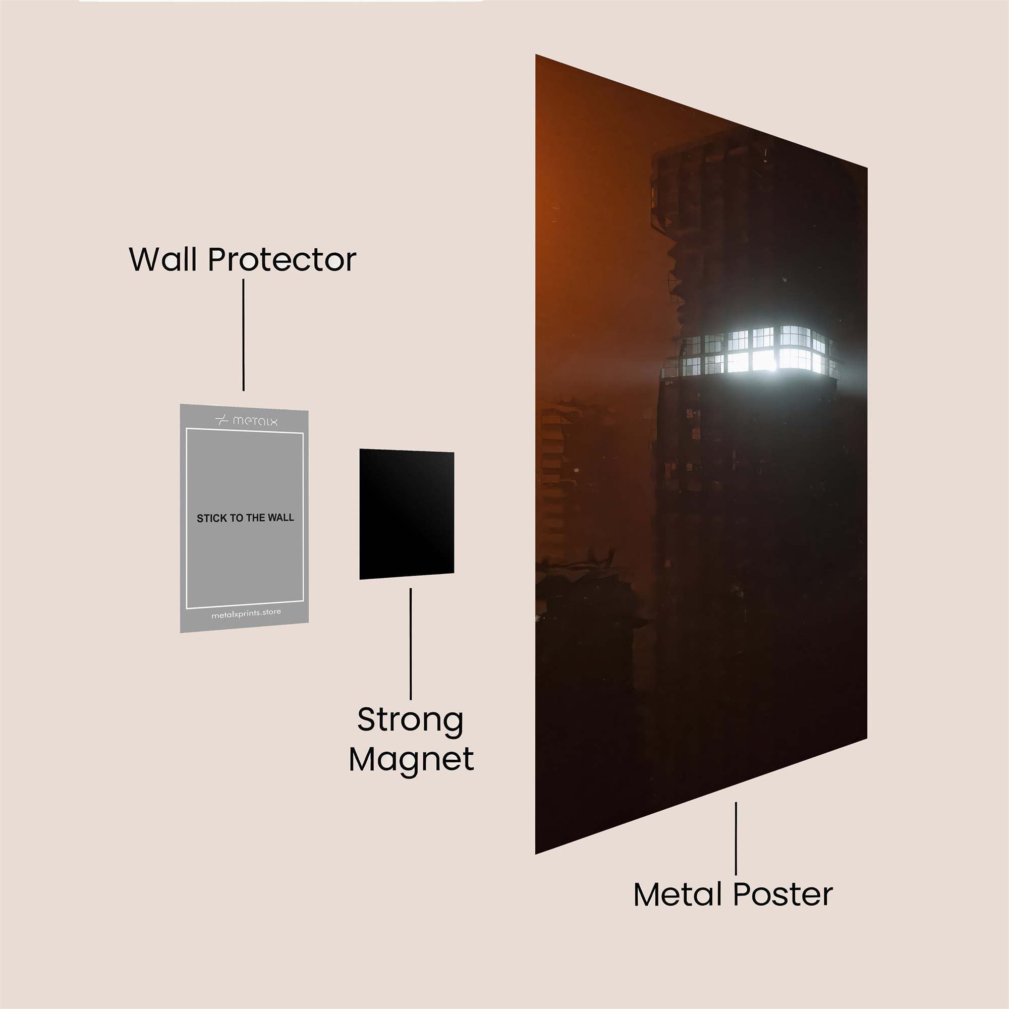 Skyline Mystery Safe Wall Magnetic / M