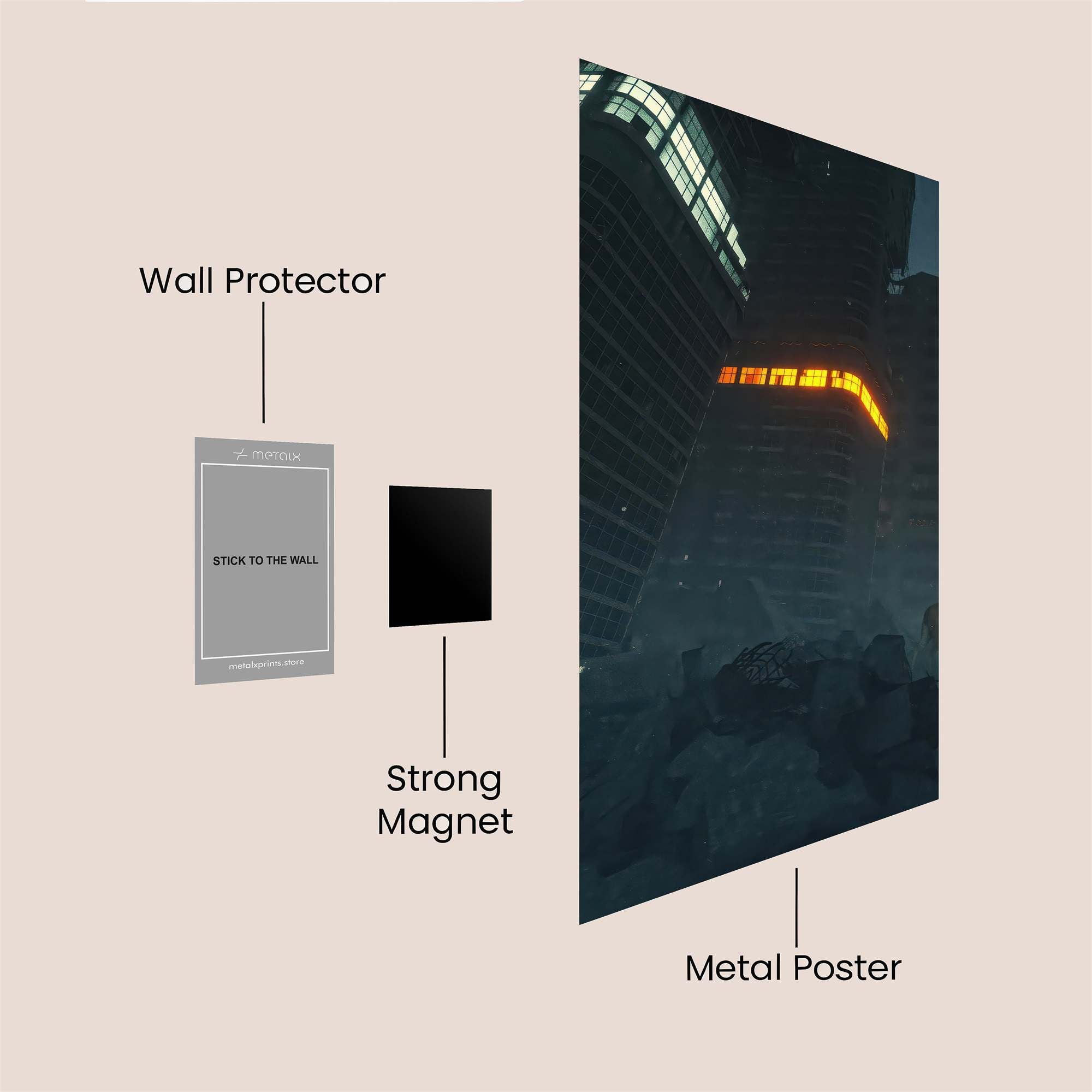 Neon Apocalypse Safe Wall Magnetic / M
