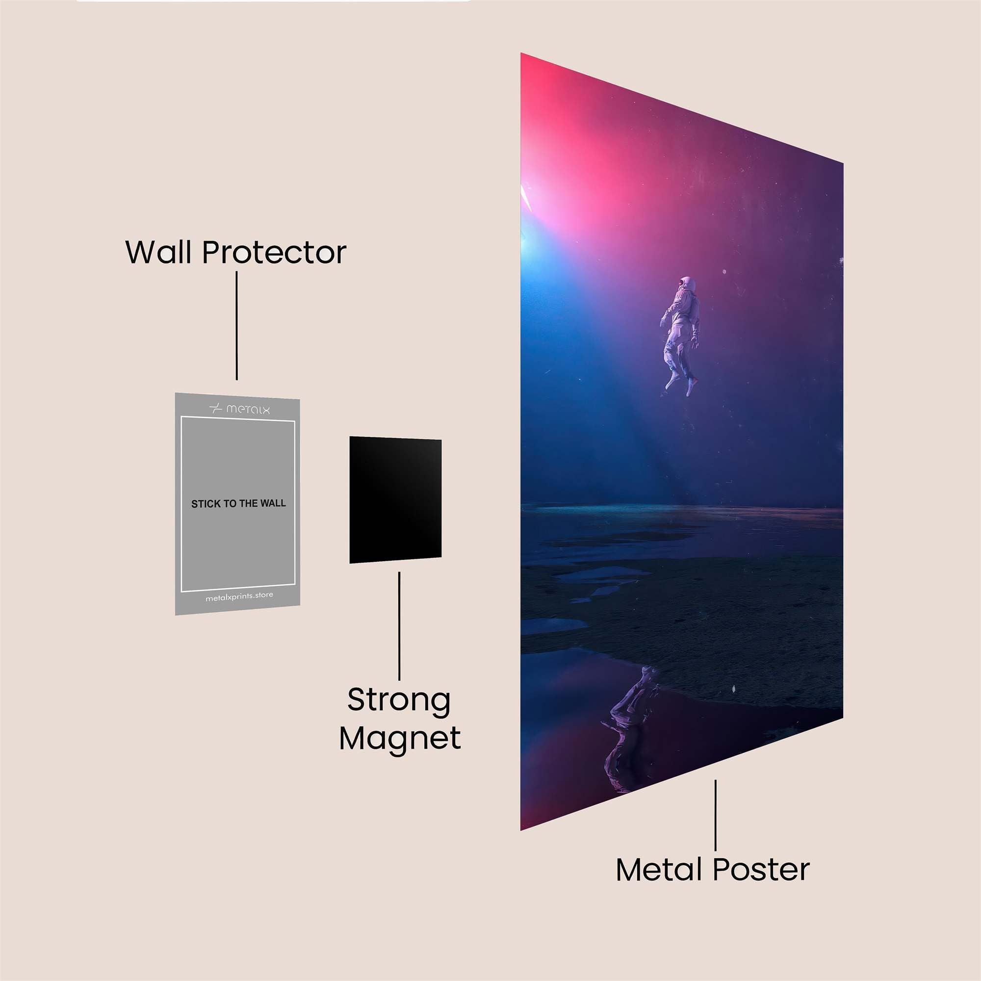 Astronaut Dream Safe Wall Magnetic / M