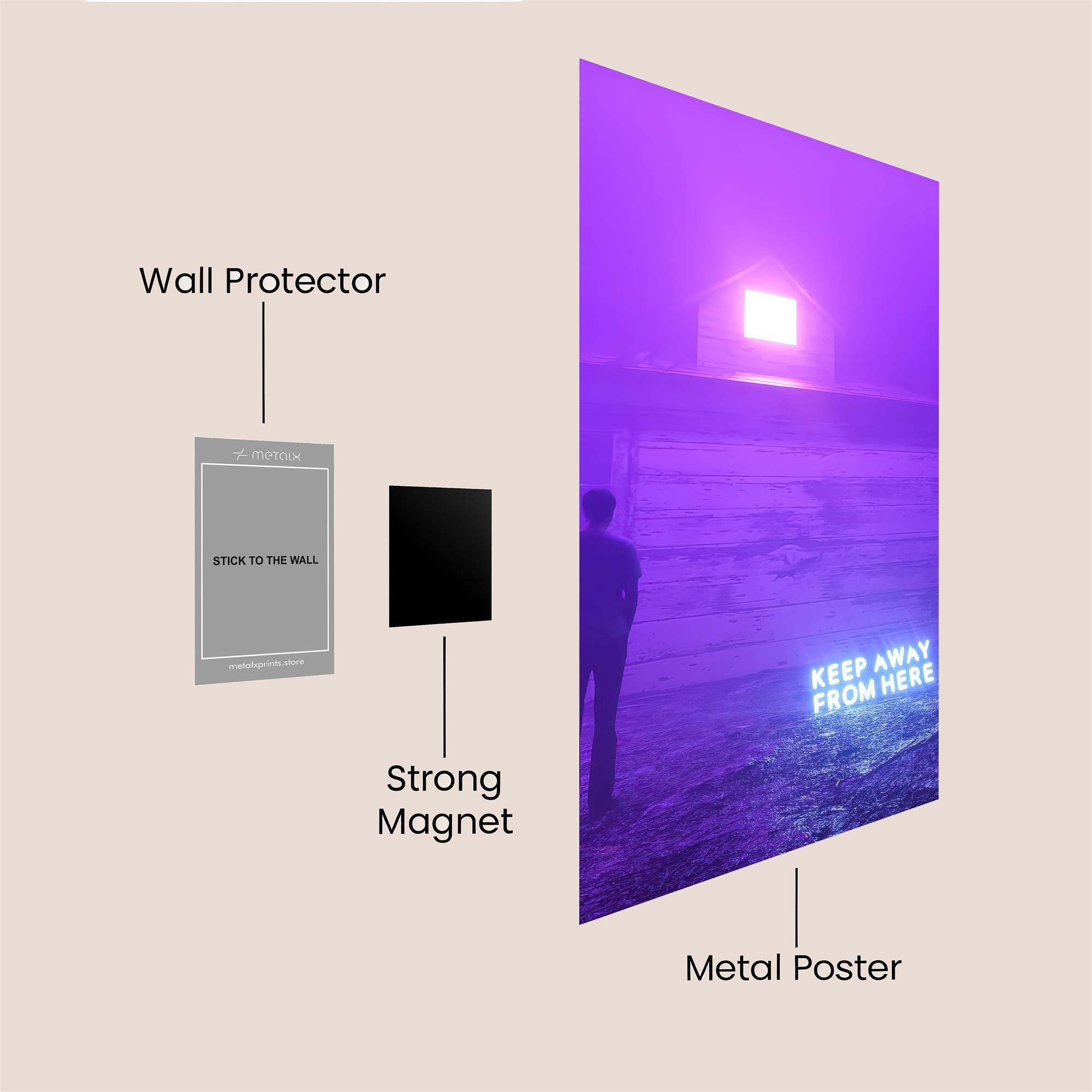 Mystery Glow Safe Wall Magnetic / M