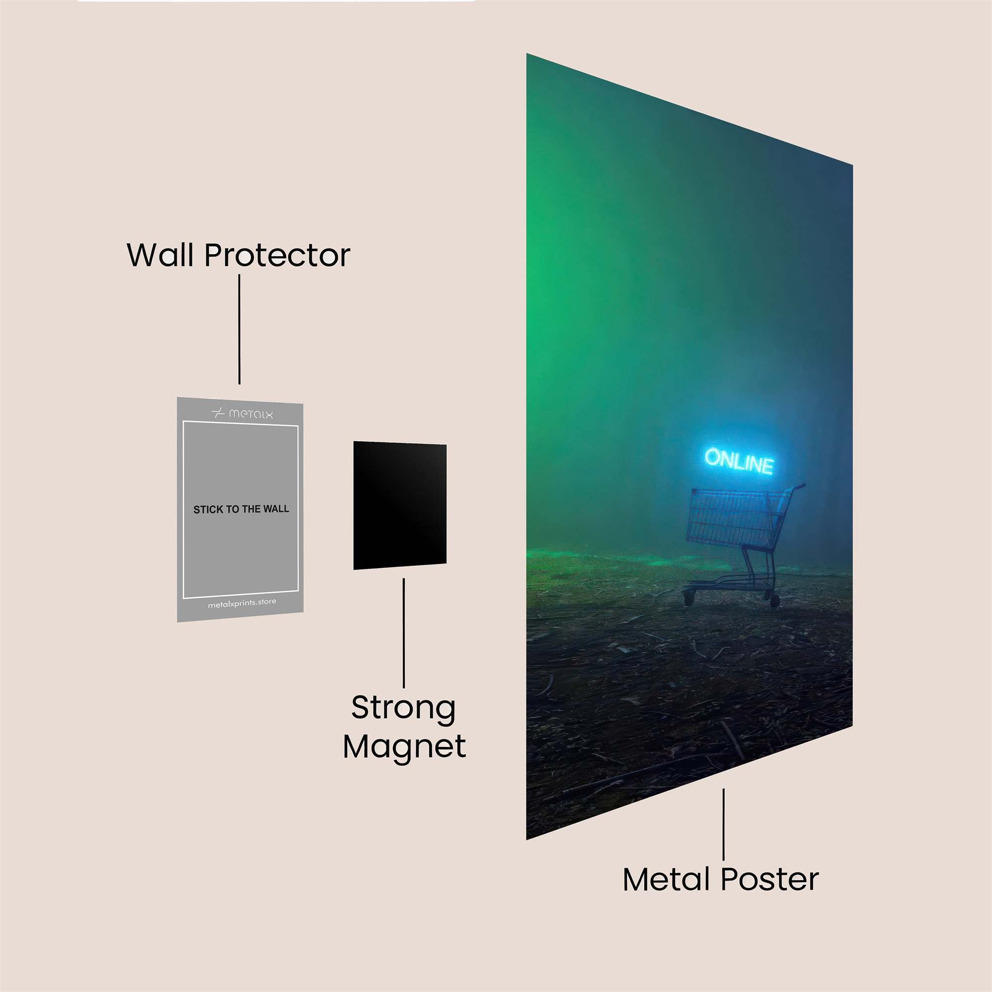 Cart Solitude Safe Wall Magnetic / M