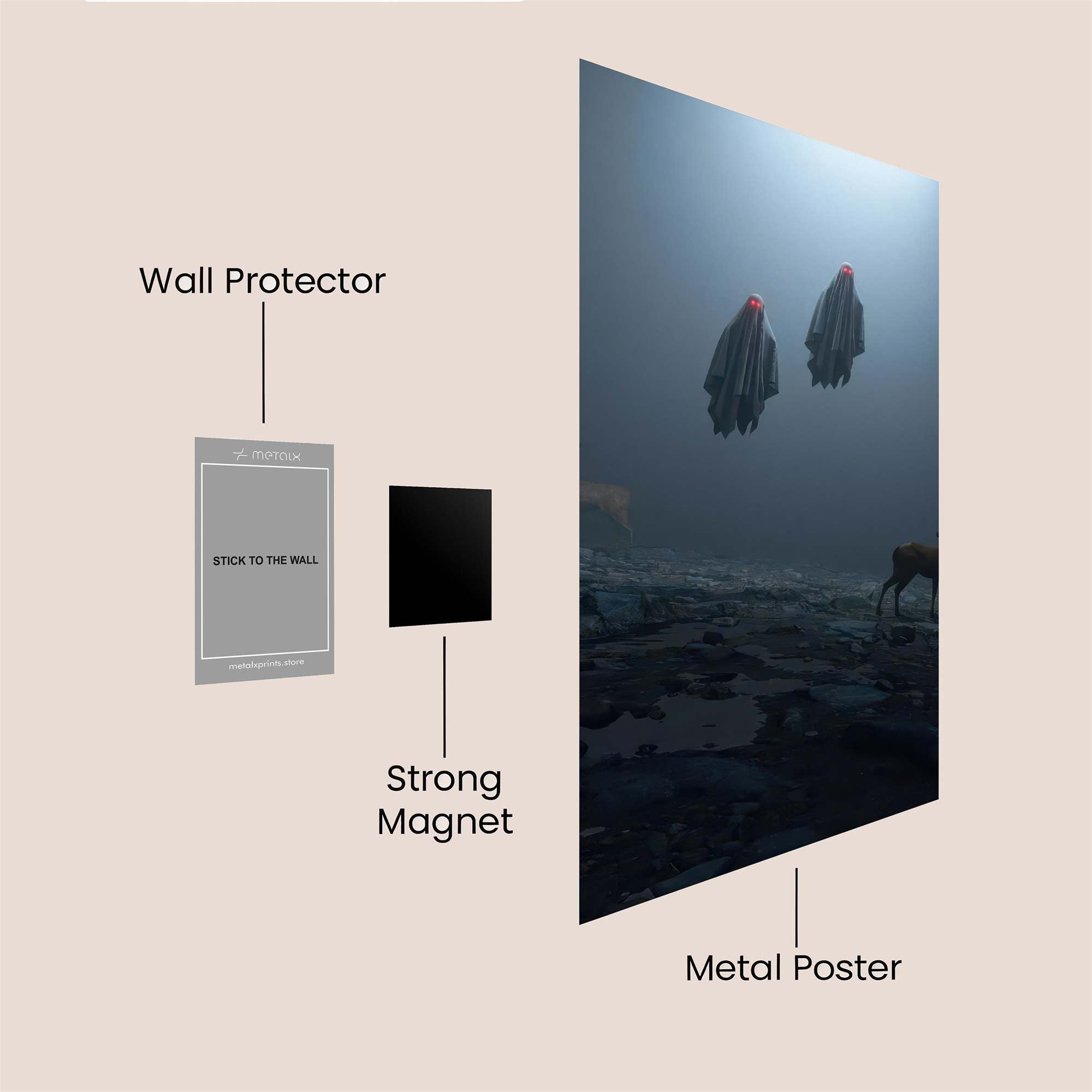 Ghostly Vigil Safe Wall Magnetic / M