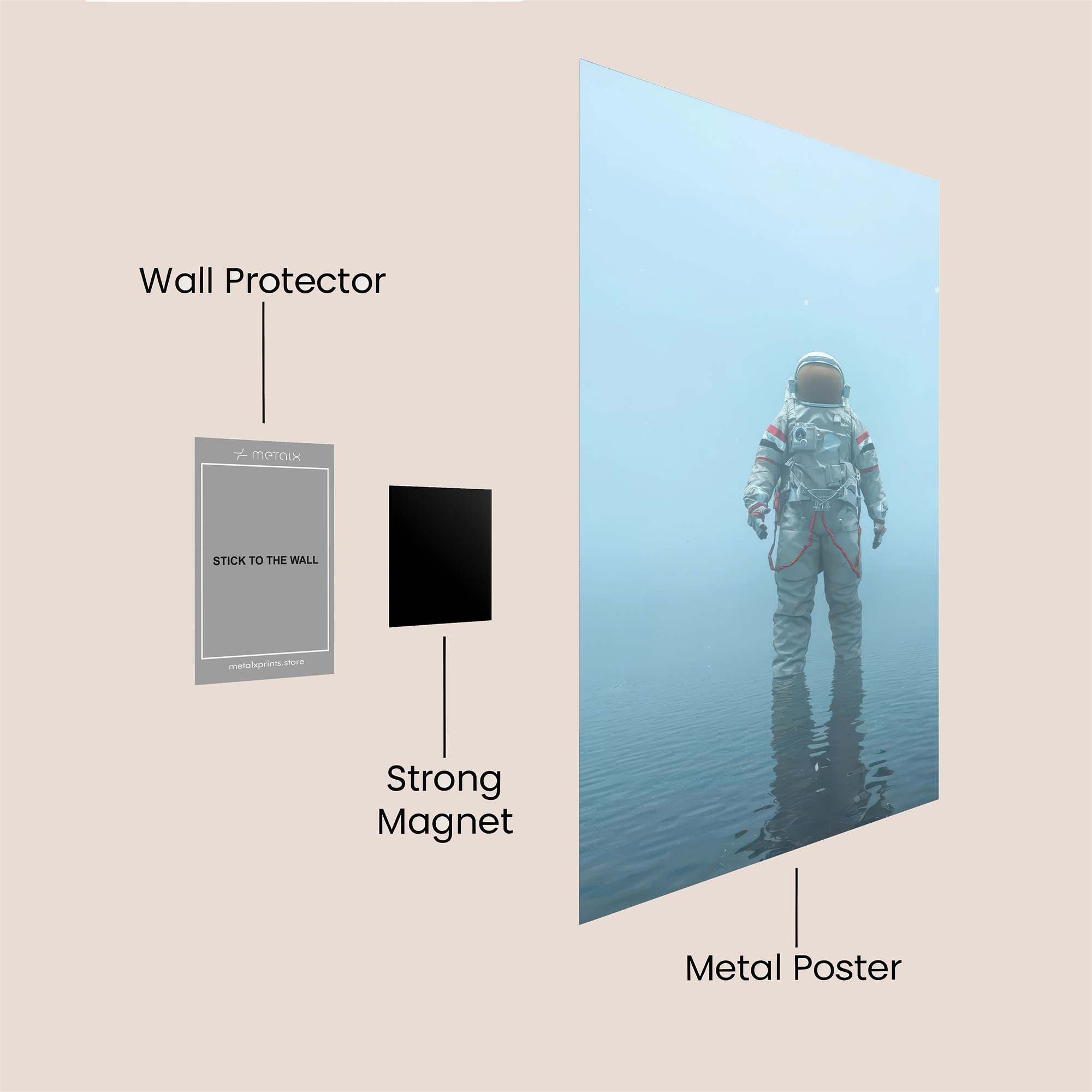 Astronaut Serene Safe Wall Magnetic / M