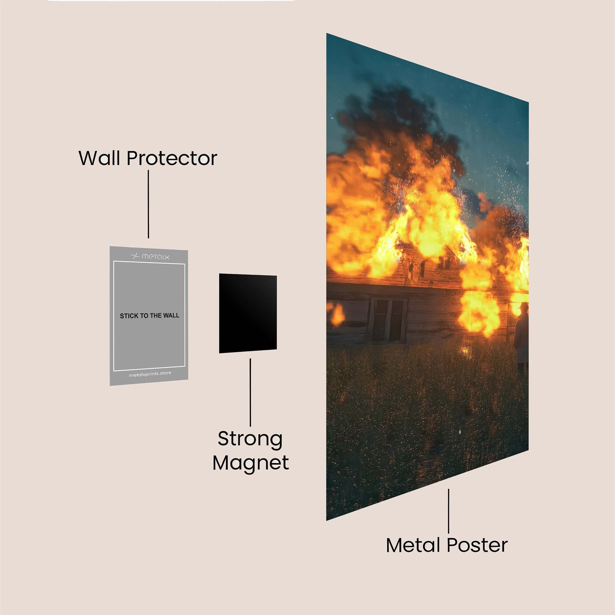 Cabin Inferno Safe Wall Magnetic / M