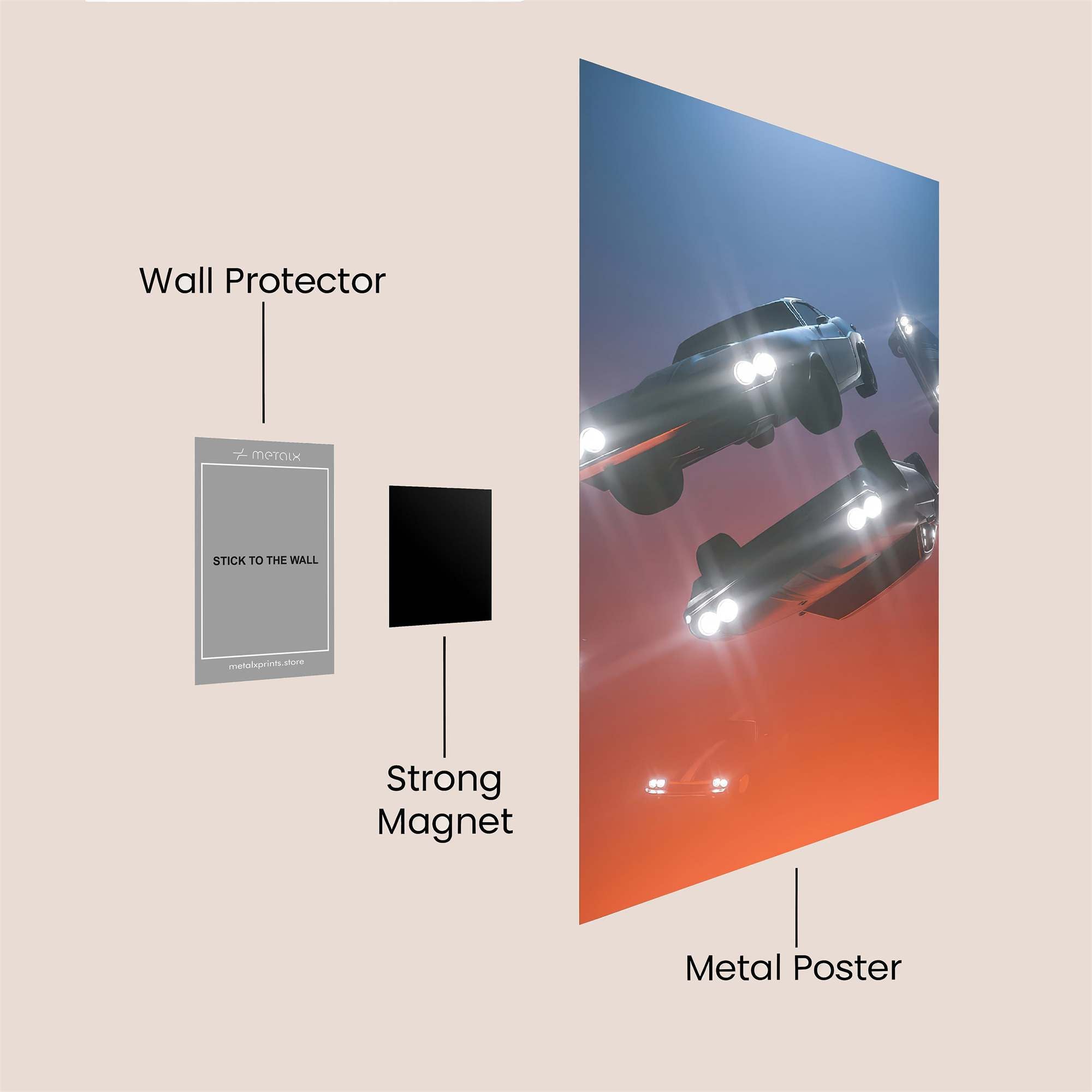 Cars Ascending Safe Wall Magnetic / M