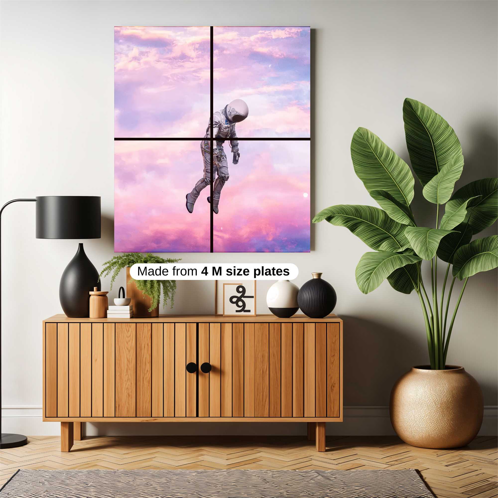 Astronaut Drifting Safe Wall Magnetic / M