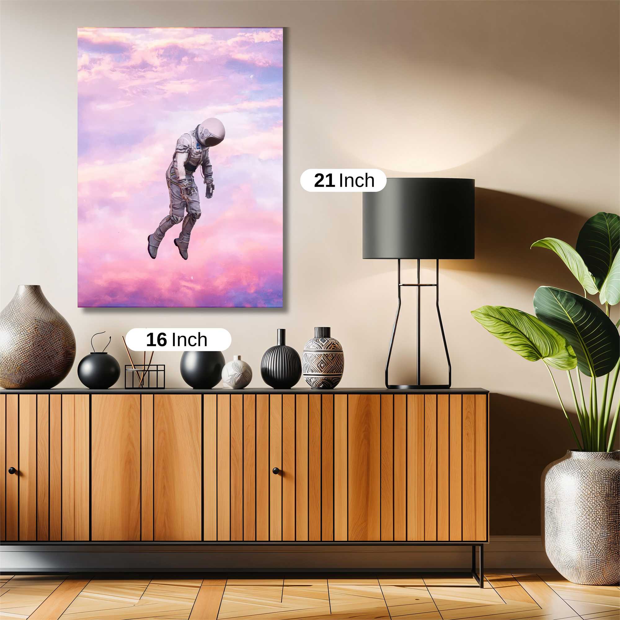 Astronaut Drifting Safe Wall Magnetic / M