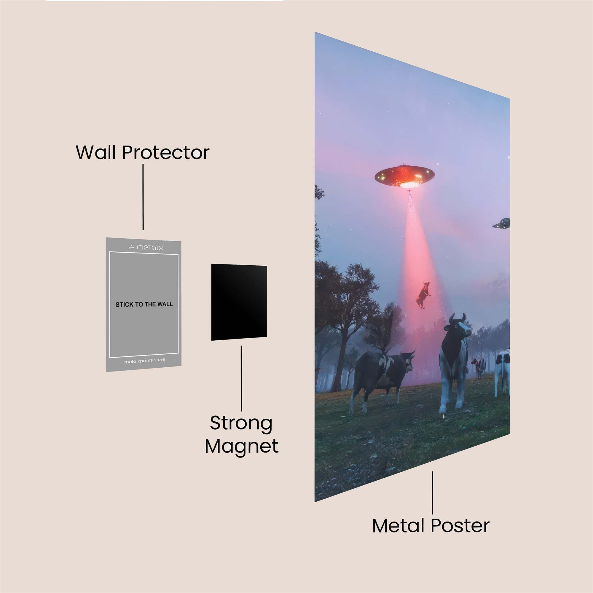 UFO Abduction Safe Wall Magnetic / M