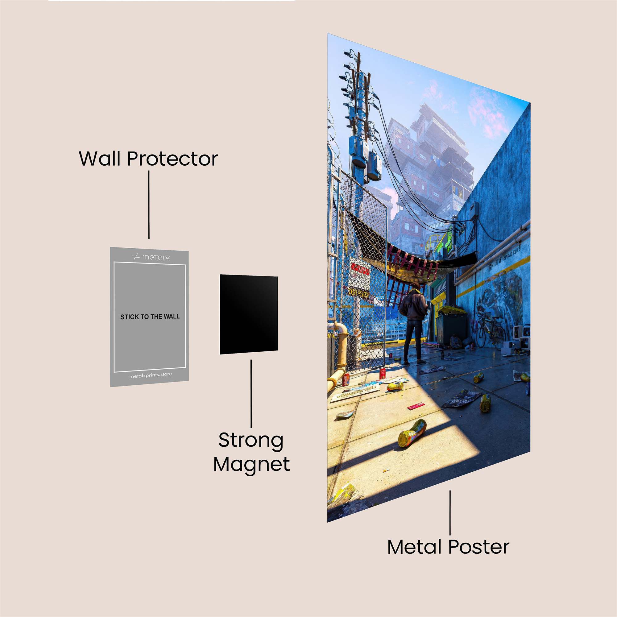 Cyberpunk Desolation Safe Wall Magnetic / M
