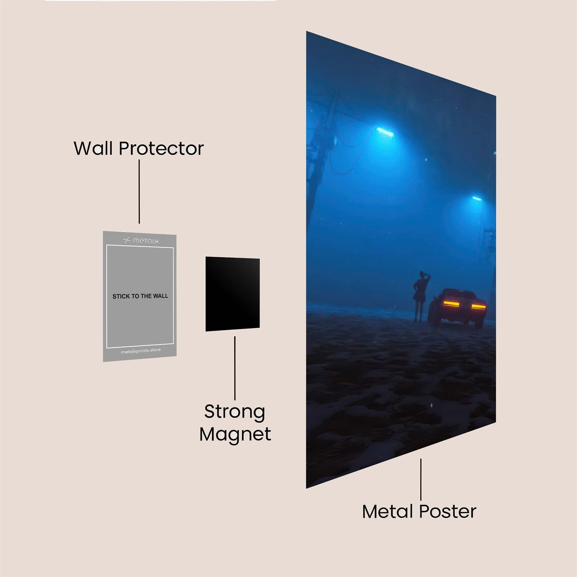 Night Solitude Safe Wall Magnetic / M