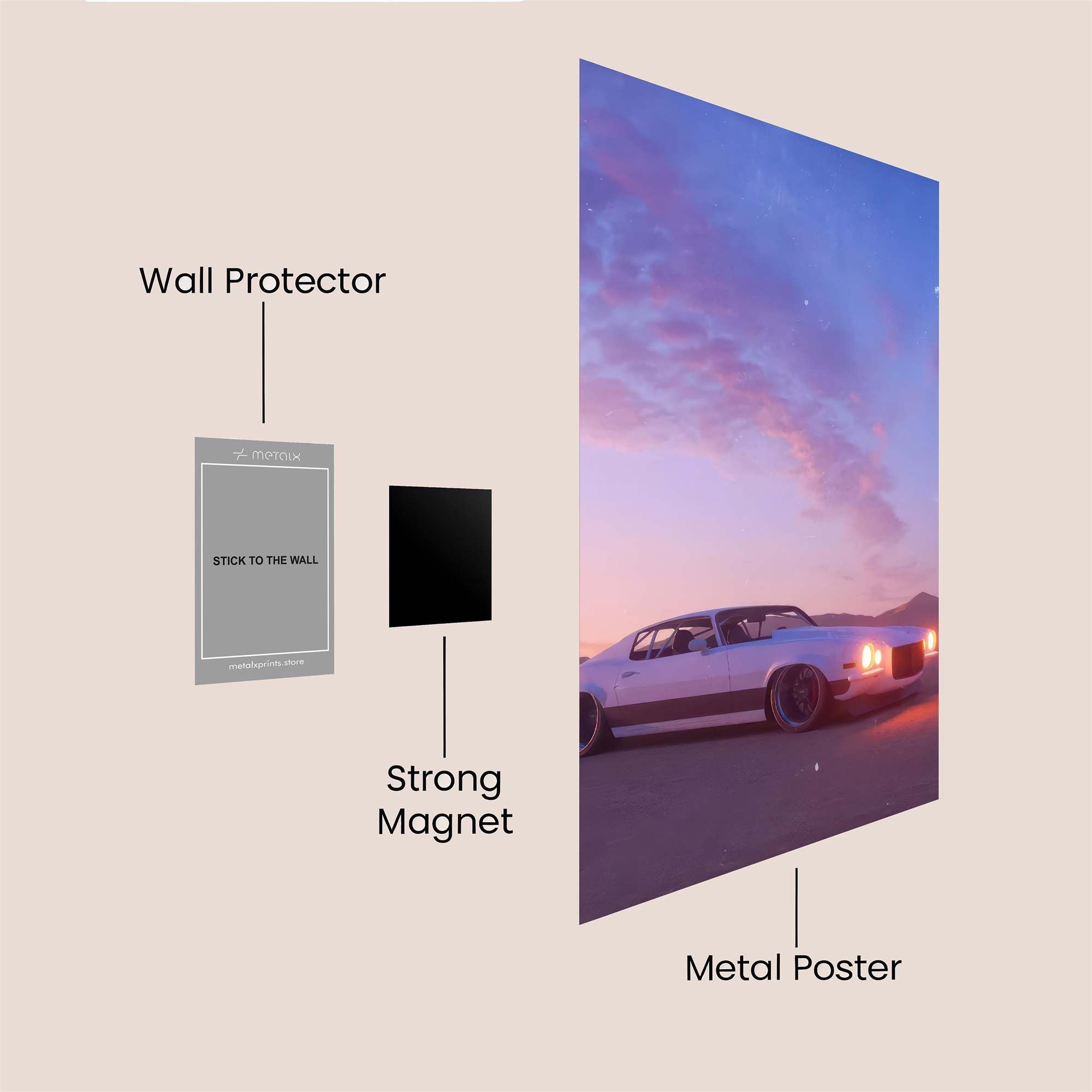 Camaro Contemplation Safe Wall Magnetic / M
